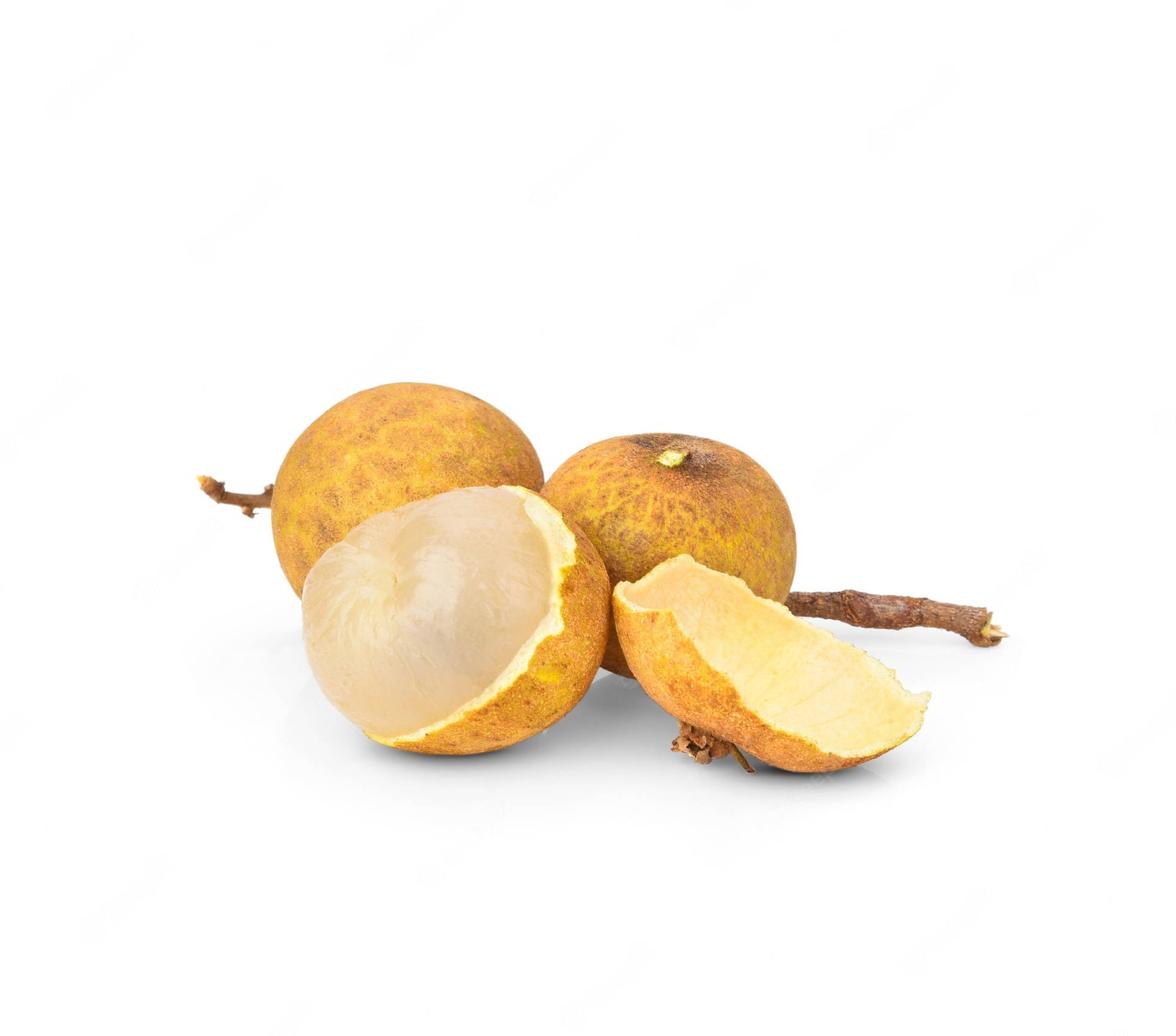 Three Longan Fruits