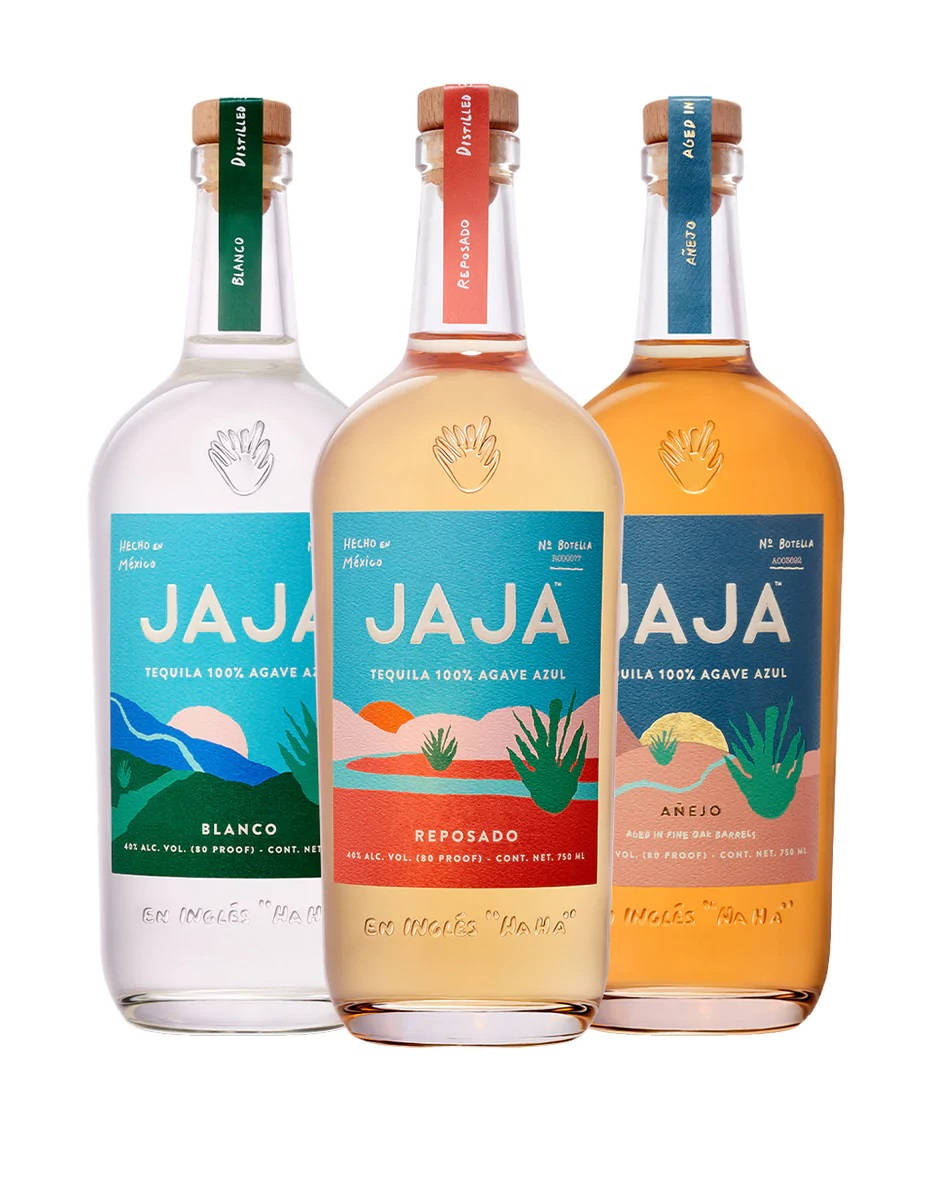 Three Luxurious Classes Of Jaja Tequila Beautifully Arranged. Background