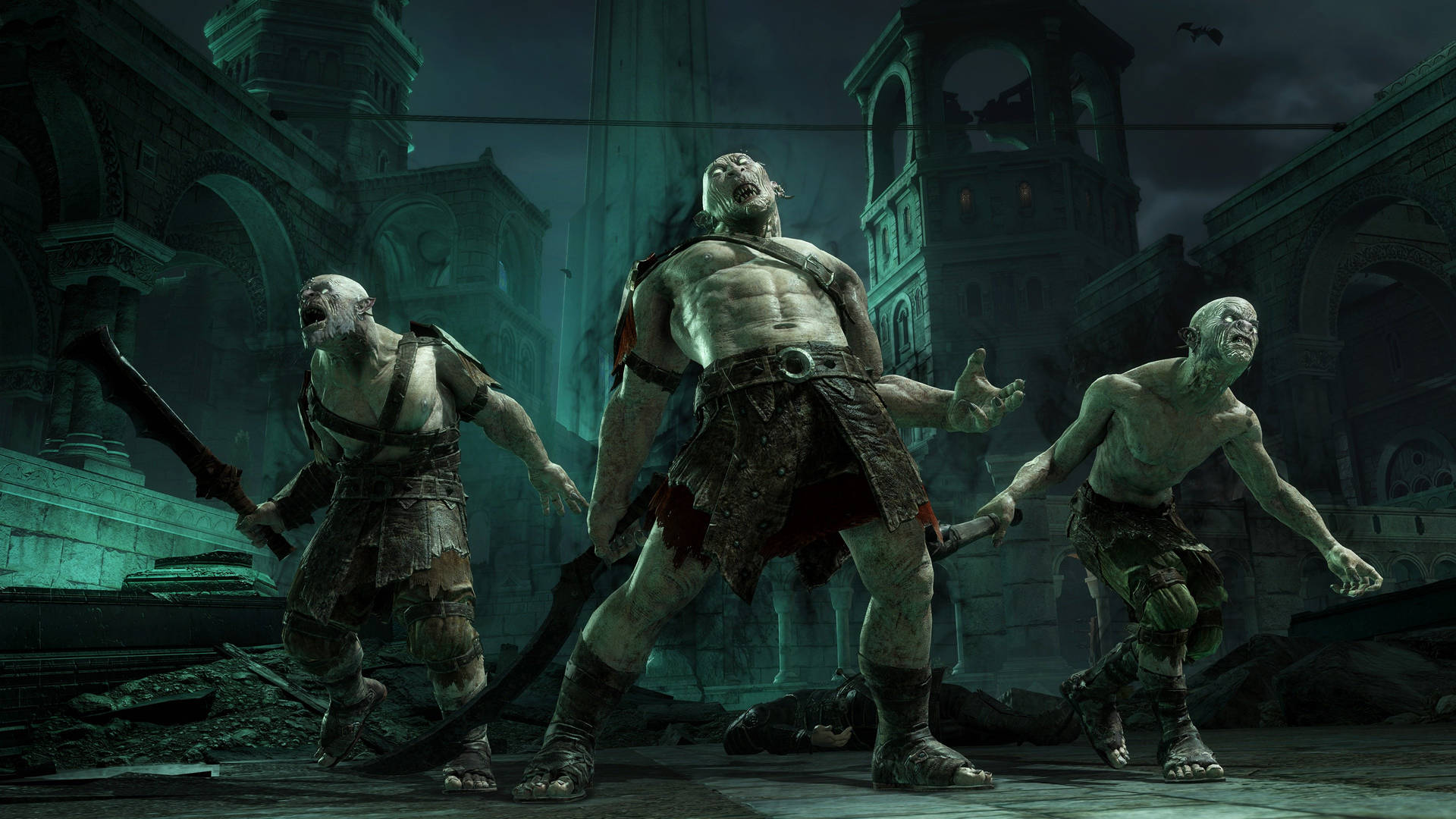 Three Orcs Shadow Of War 4k Background