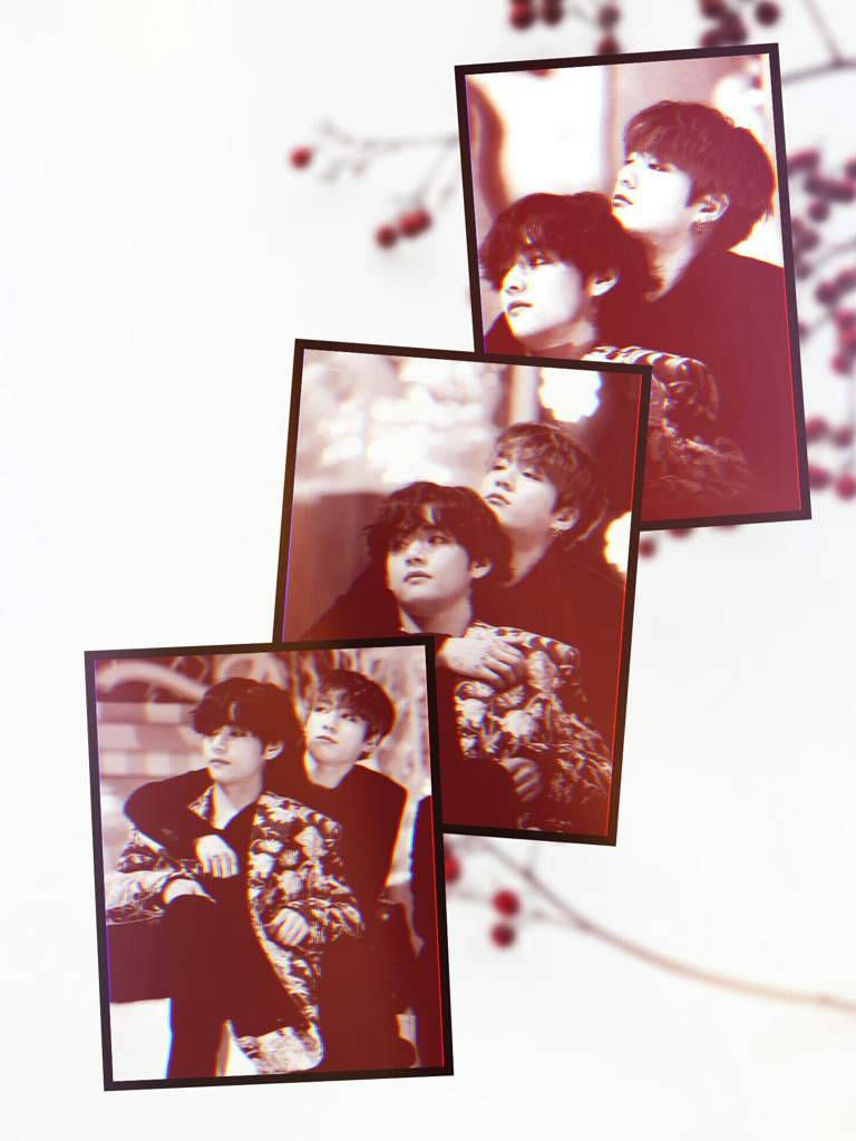 Three-photo Collage Taekook Bts Background