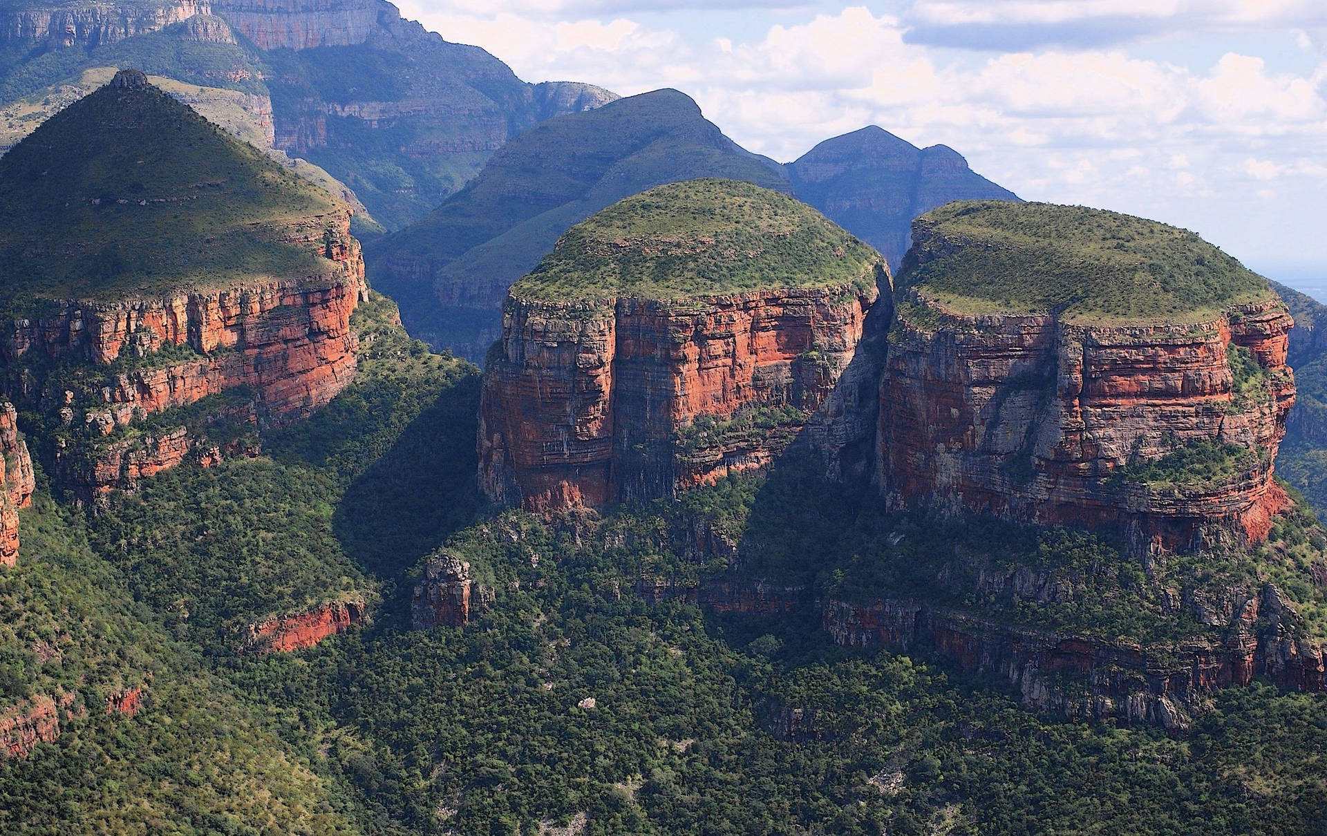 Three Rondavels Mountains South Africa Background