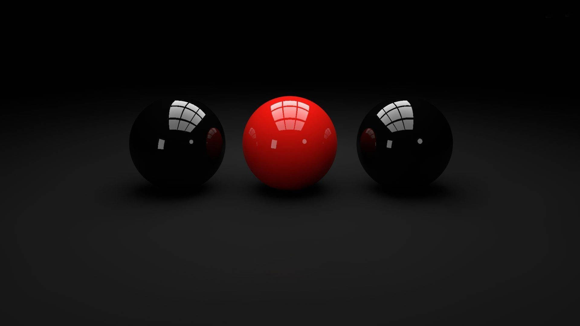 Three Snooker Balls