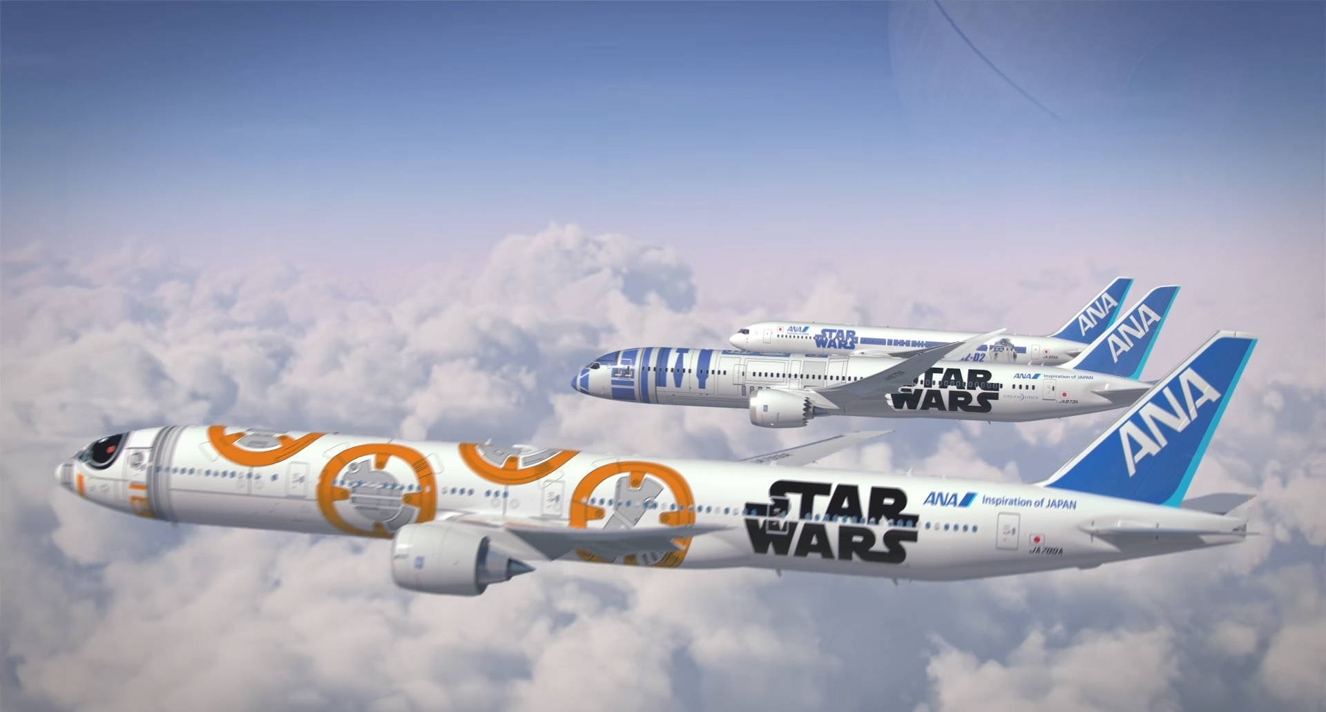Three Star Wars Ana Airplanes