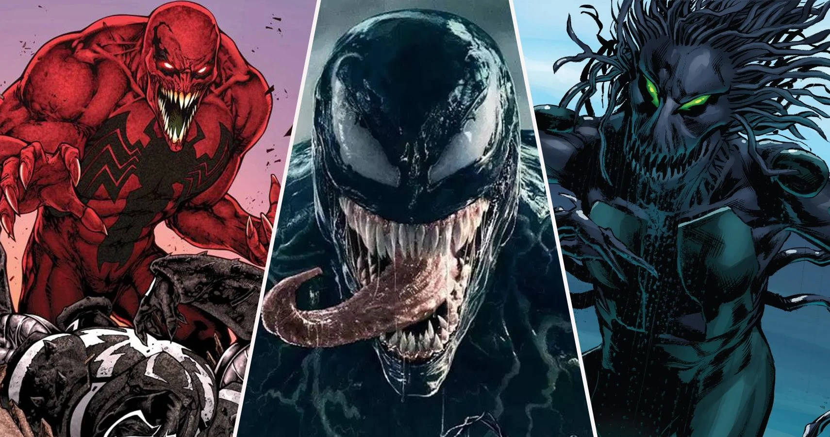 Three Symbiotes Carnage, Anti Venom, Riot Background