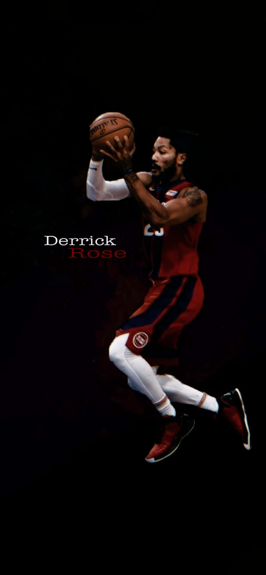 “three-time Nba All-star Derrick Rose Takes The Court” Background