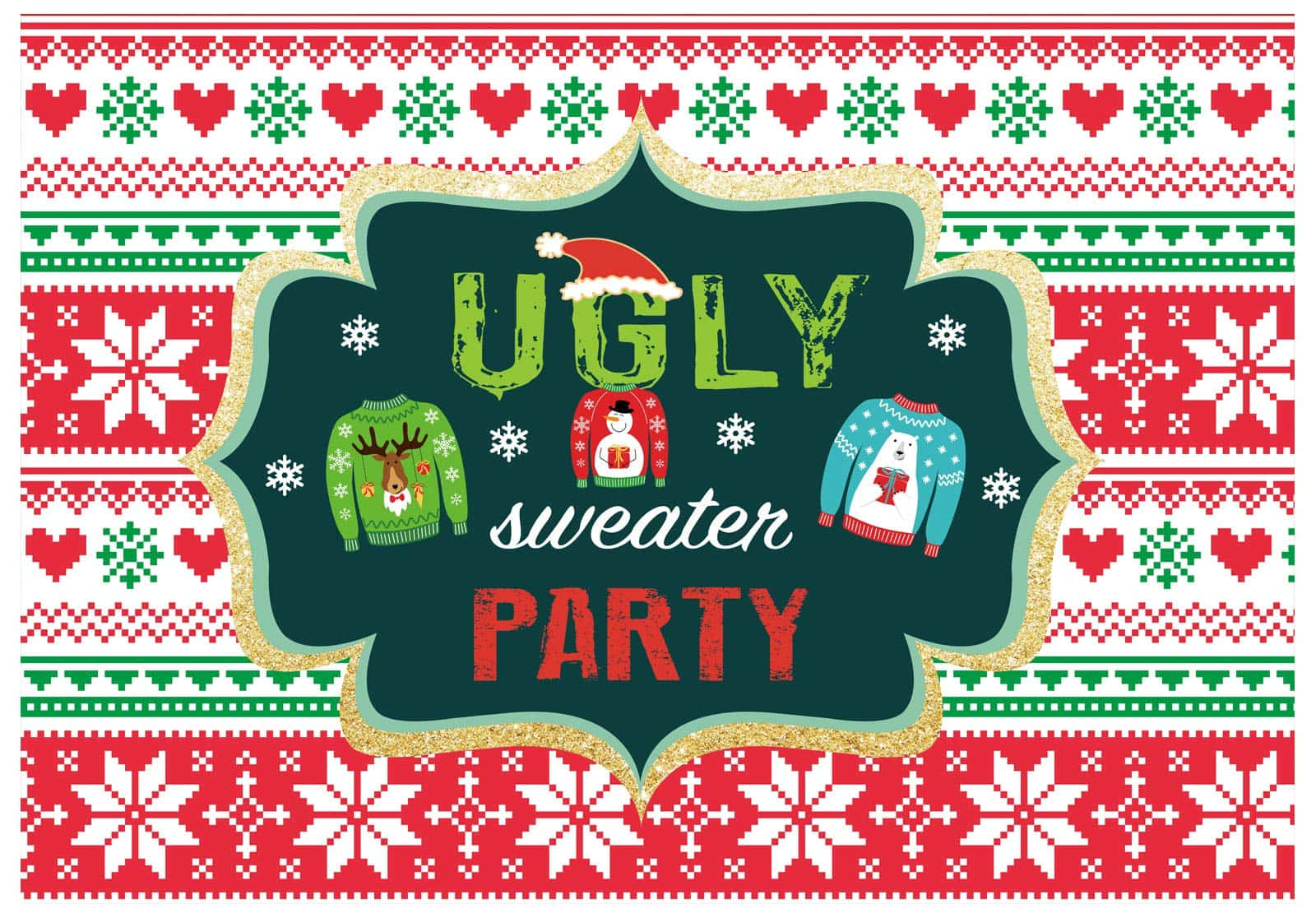 Three Ugly Sweater Party In The Middle