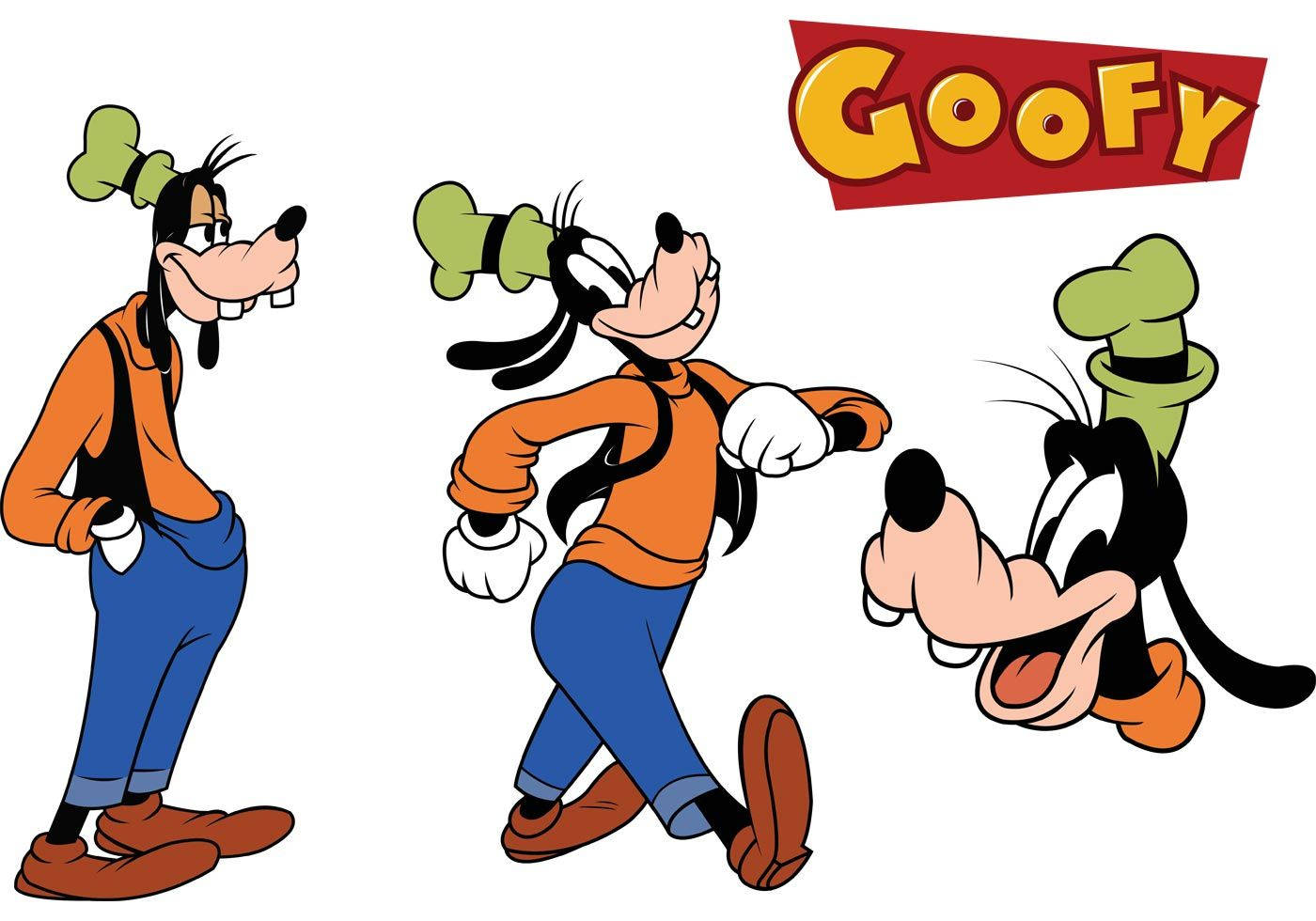 Three Unique Goofy Cartoons Background