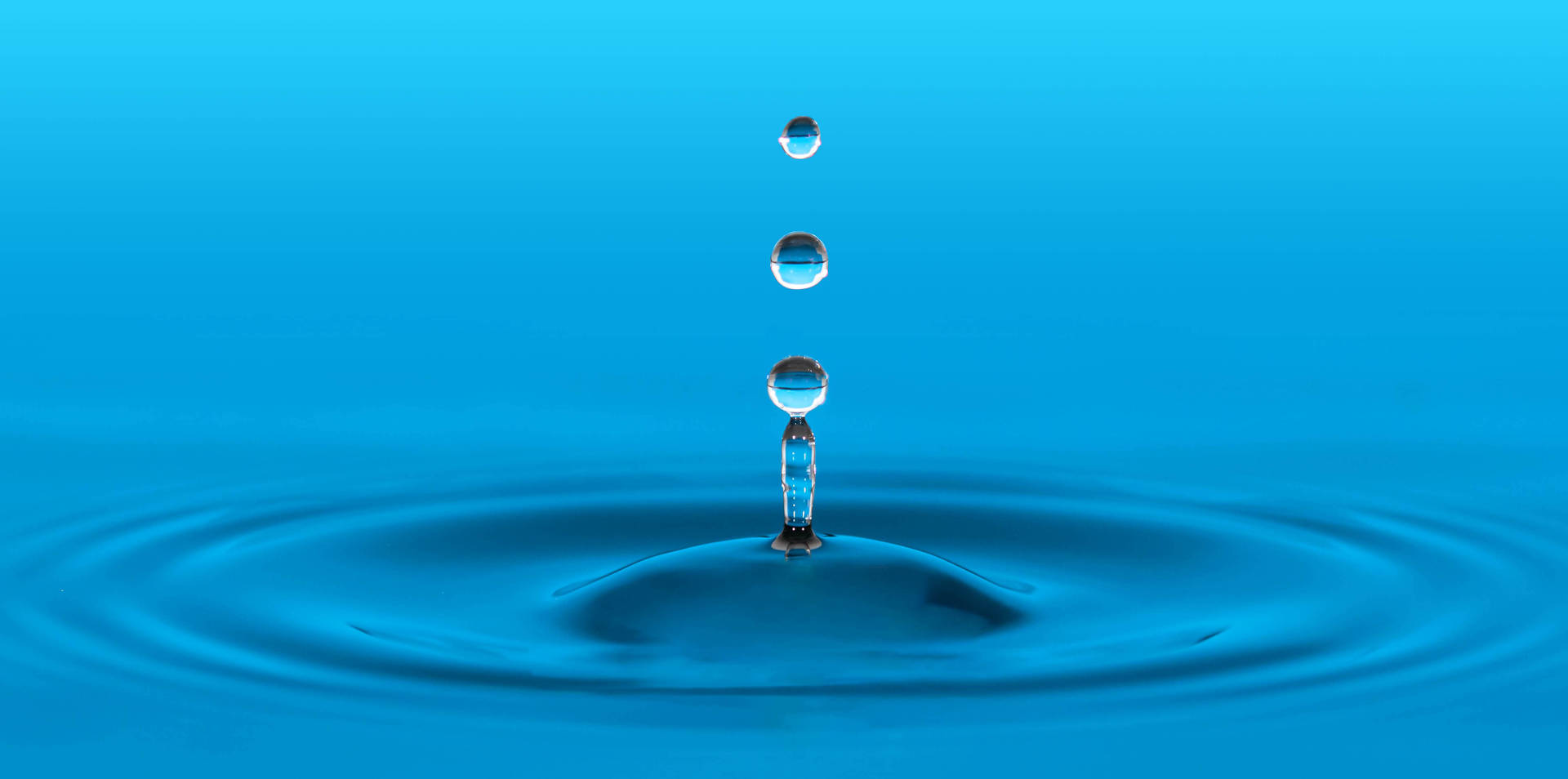 Three Water Droplets