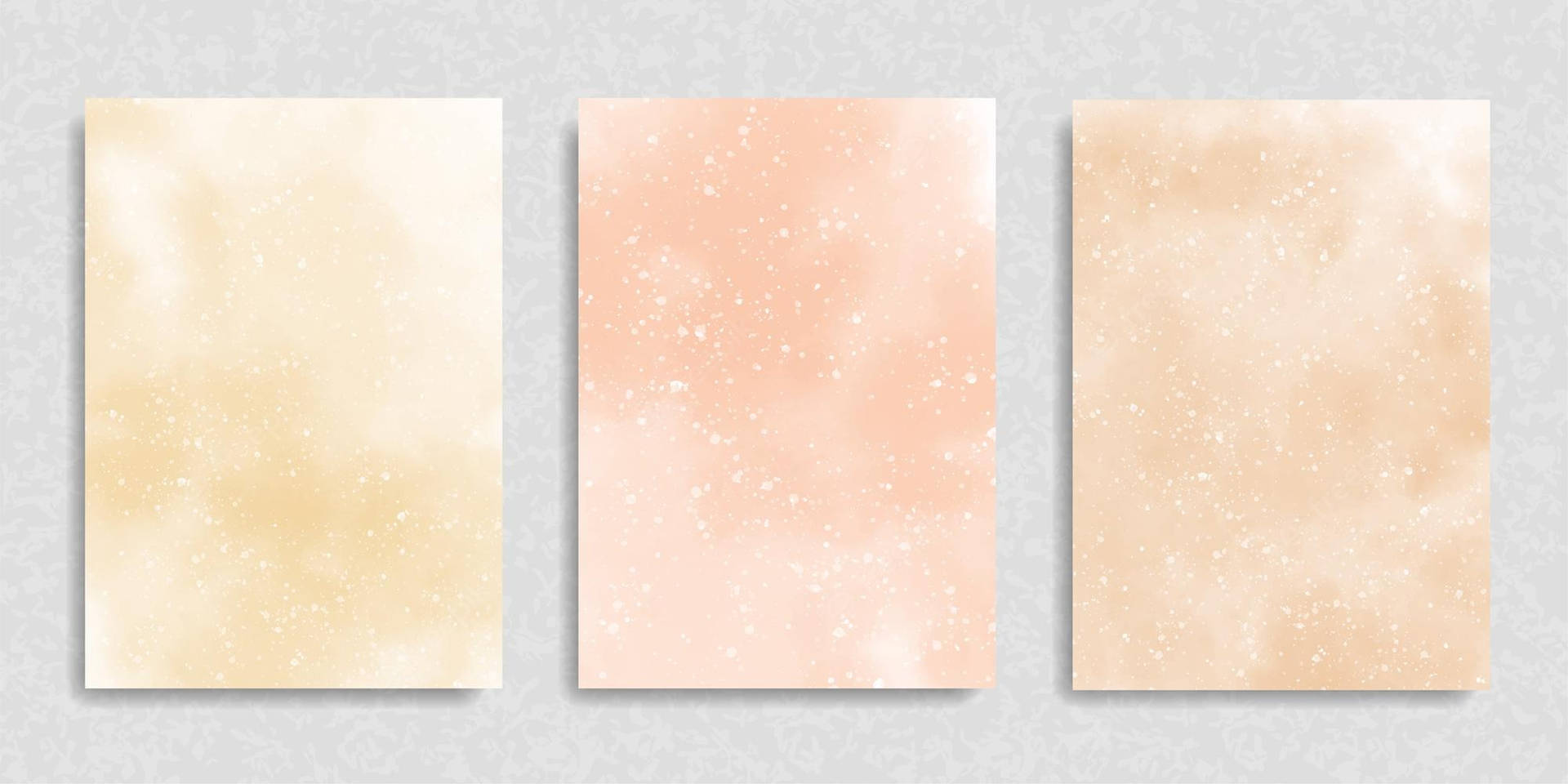 Three Watercolor Banners With A Light Background Background