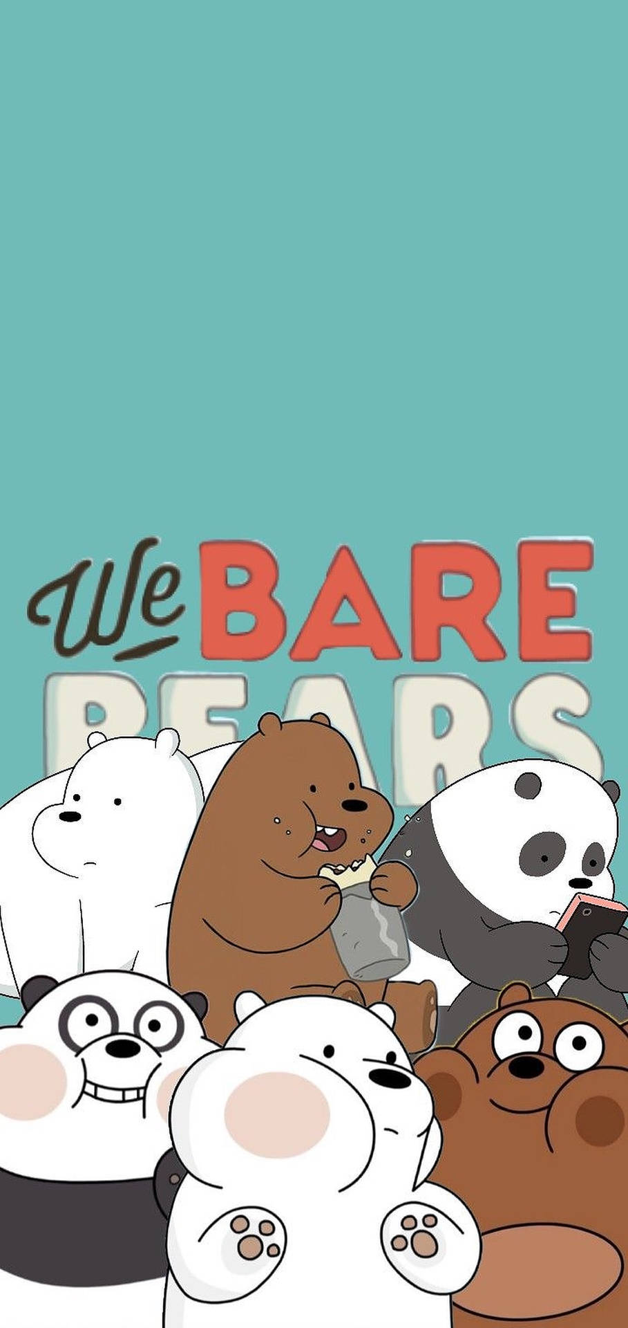 Three We Bare Bears Portrait Background