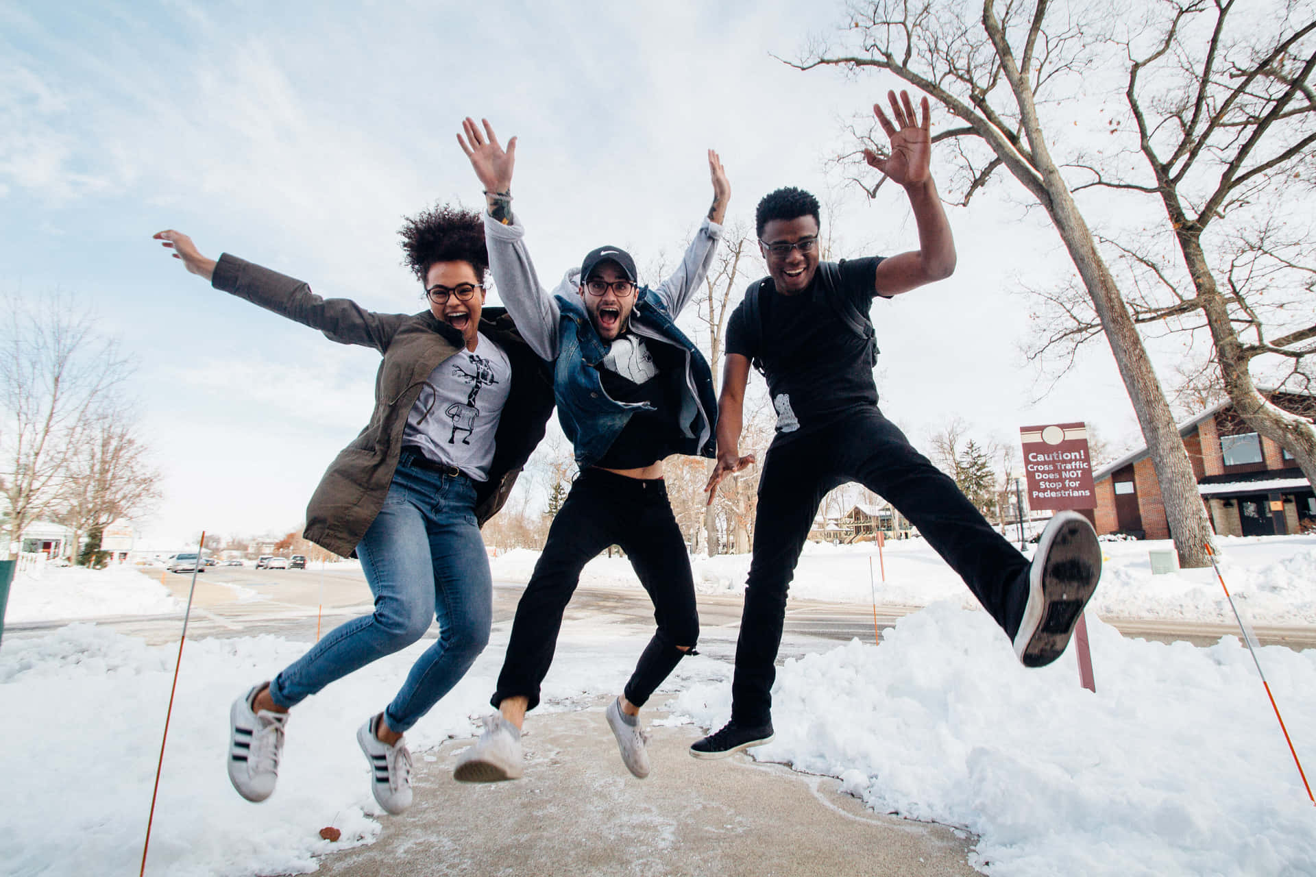 Three Young People Background