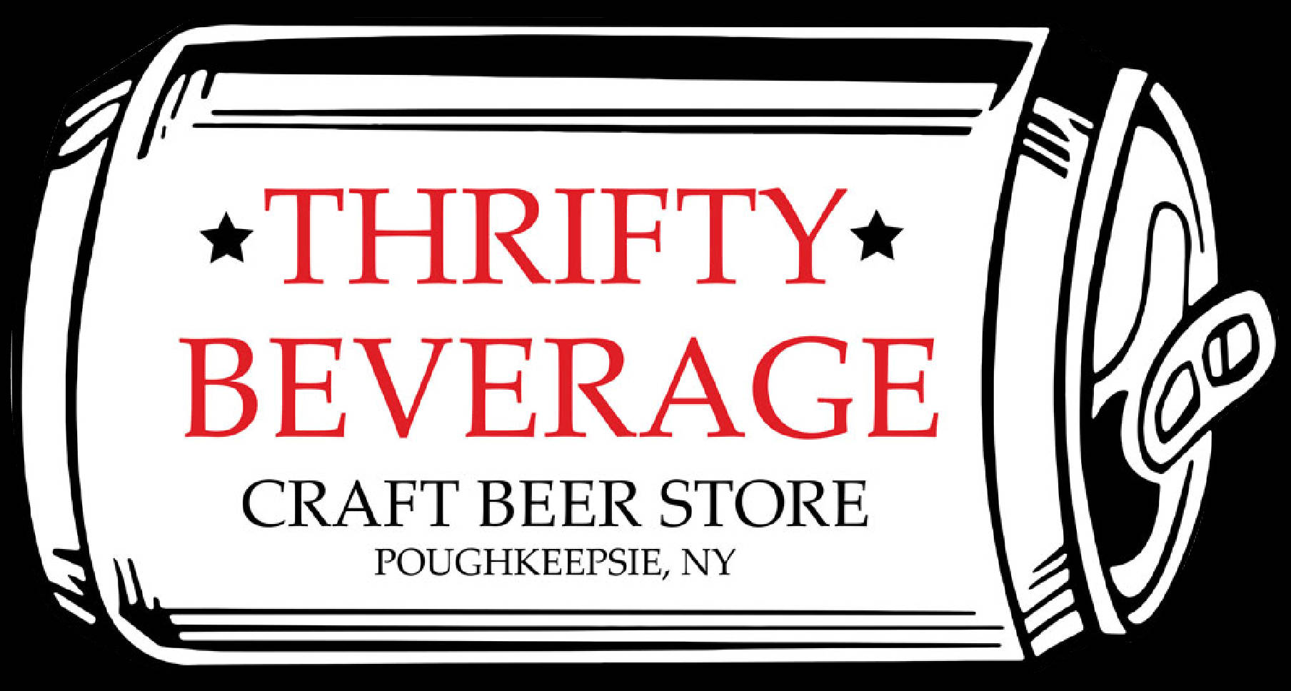 Thrifty Beverage Craft Beer Store Logo Background