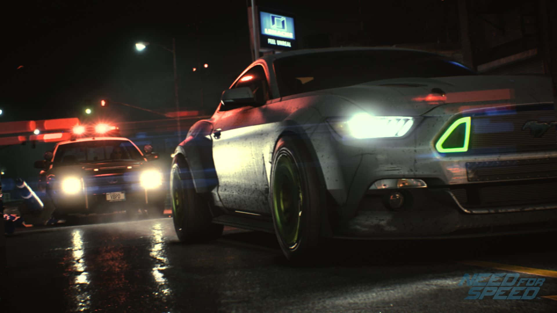 Thrill Seeking Speedster In Need For Speed Game On Laptop Background