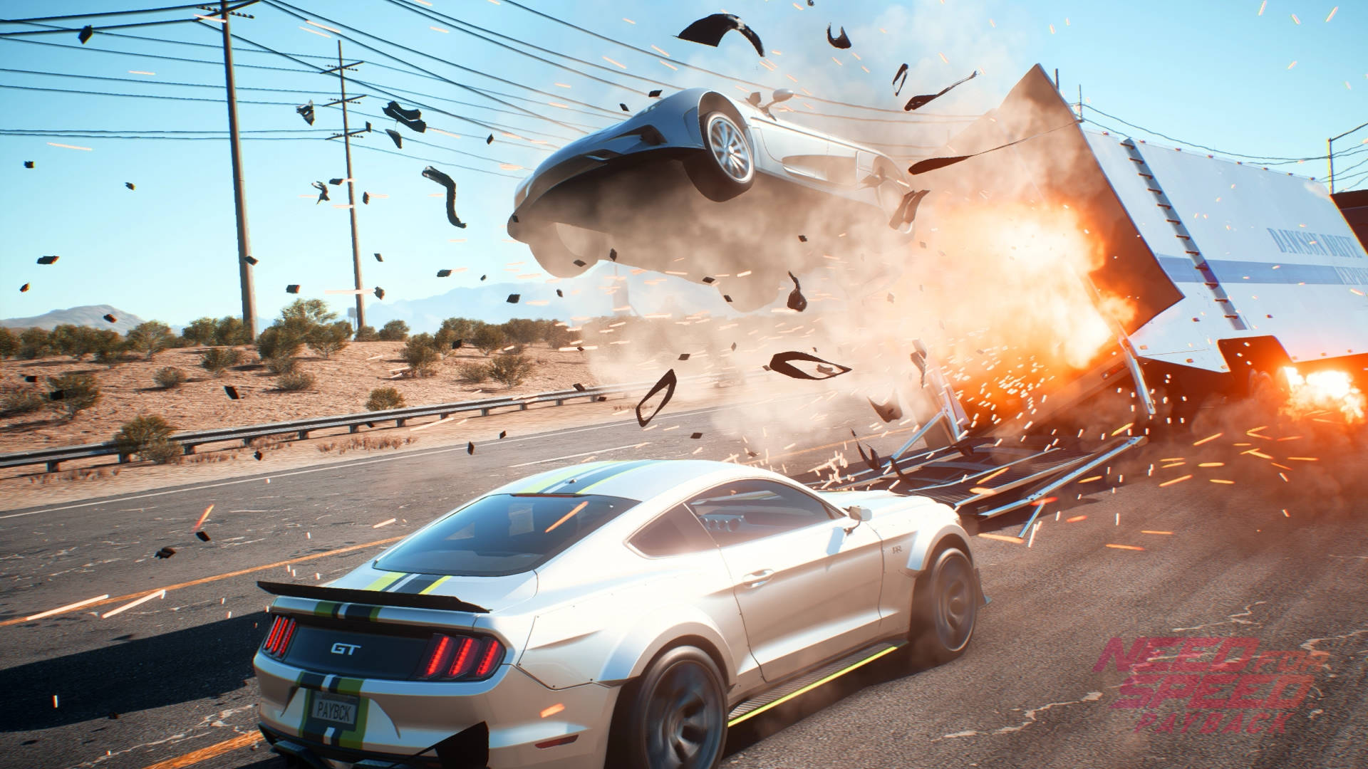 Thrilling Action In Need For Speed Payback - Car Crashing Scene Background