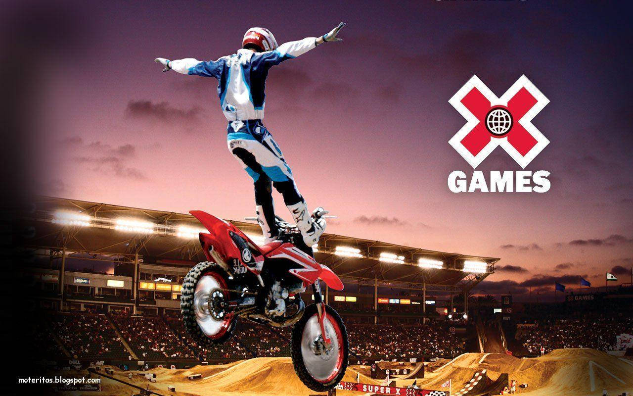 Thrilling Bmx Bike Jump At The X Games Background