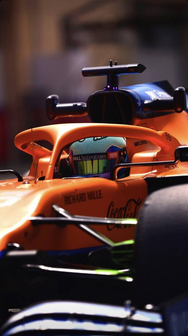 Thrilling Close-up Of F1 Racer Daniel Ricciardo Inside His Car Background