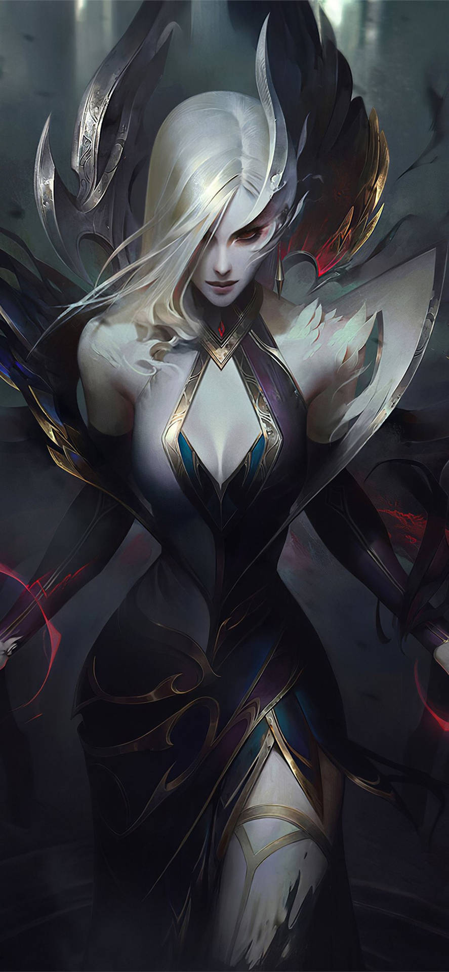 Thrilling Morgana From League Of Legends Theme For Your Iphone Background