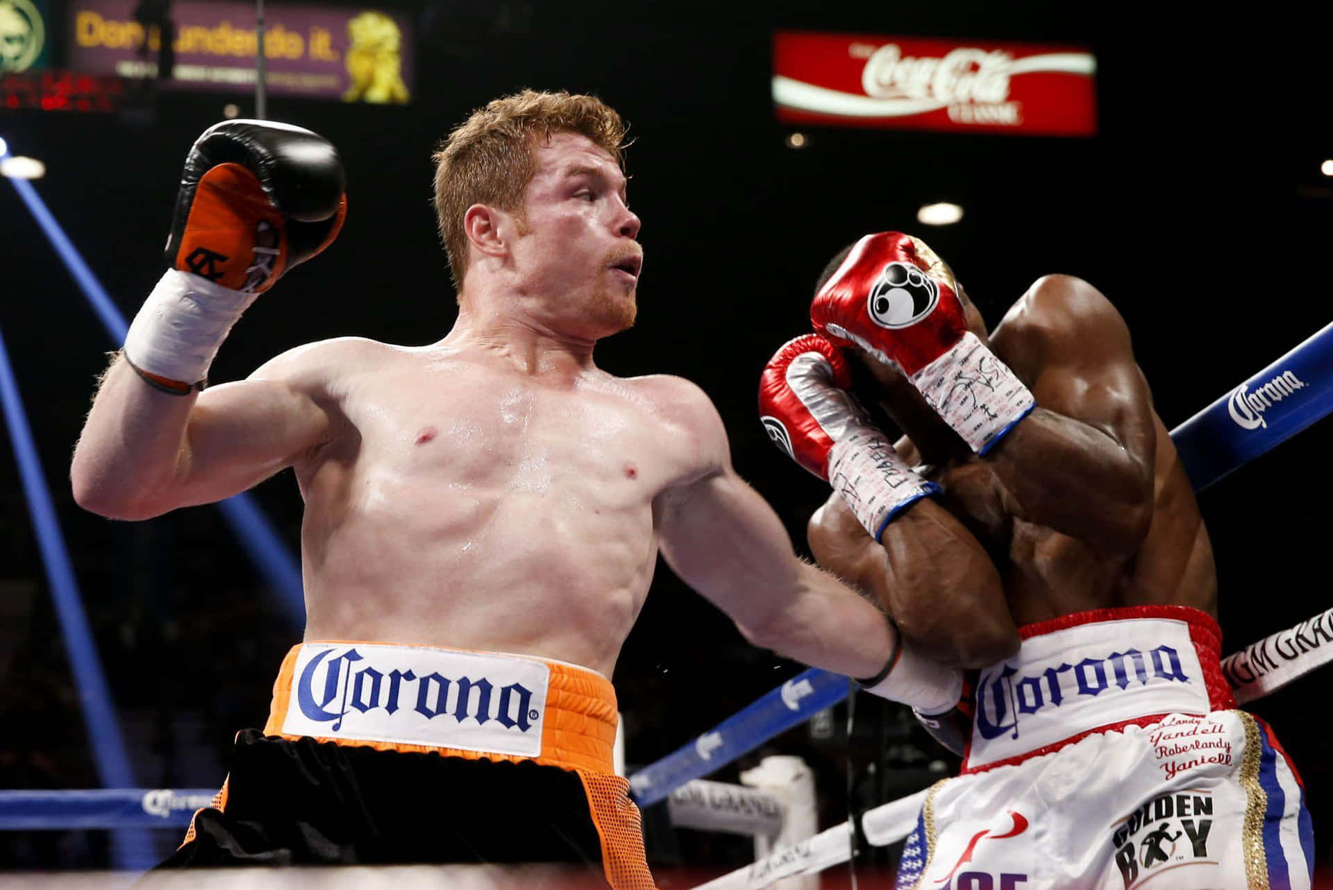 Thrilling Power Punch By Saul 'canelo' Alvarez Background