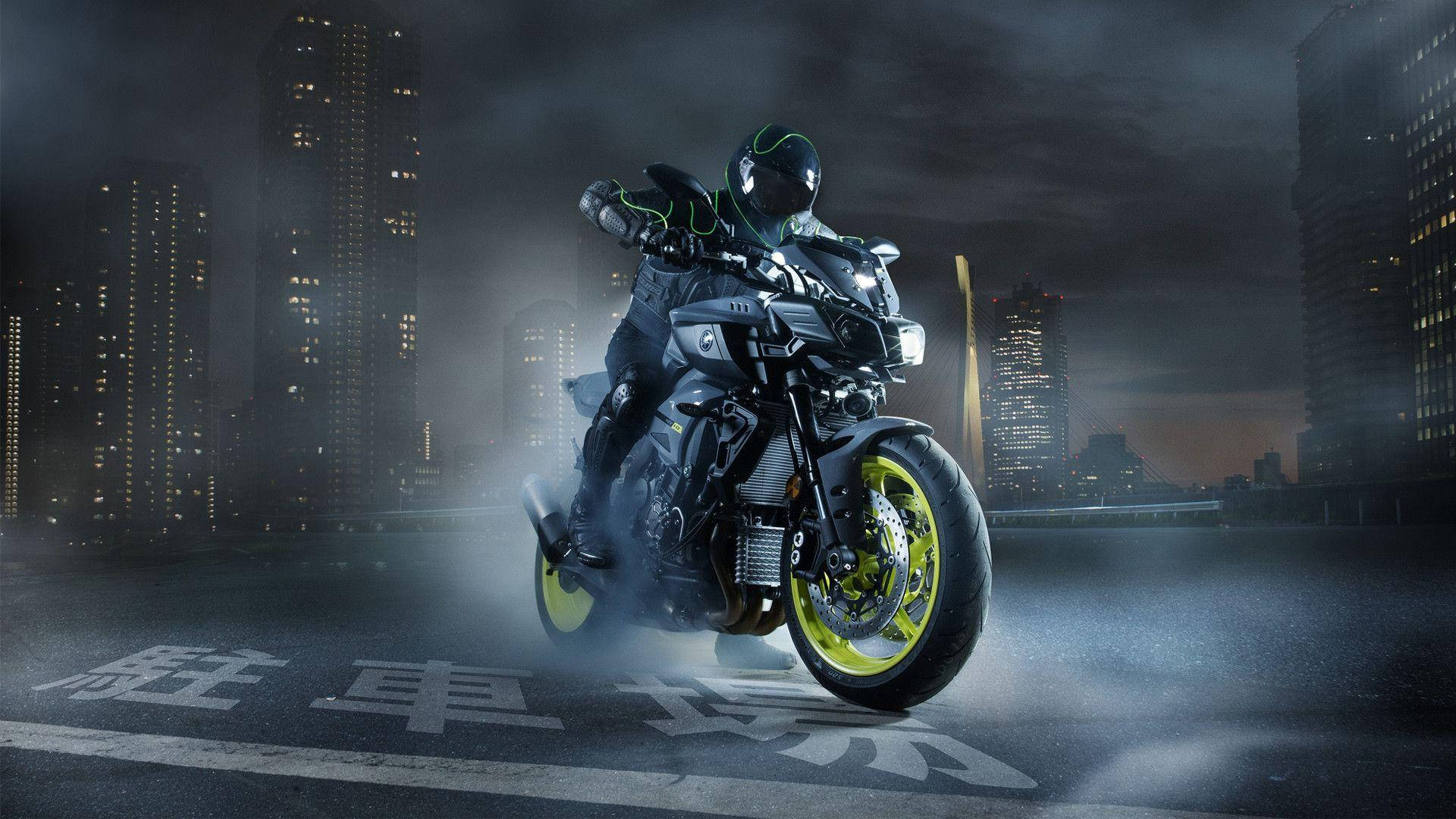 Thrilling Ride On The Yamaha Mt 15 Motorcycle Background