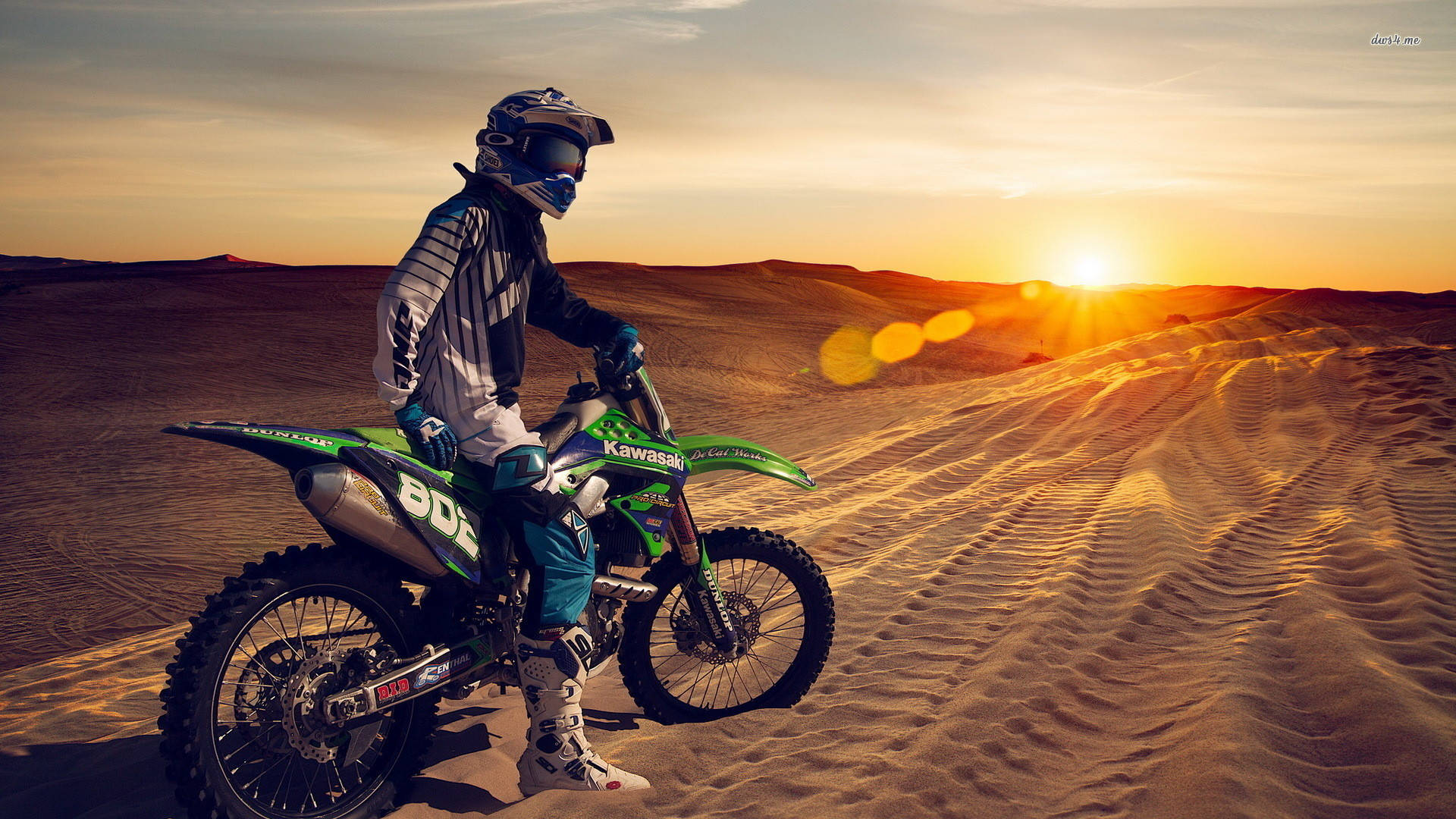 Thrilling Ride With The Monster Dirt Bike Background