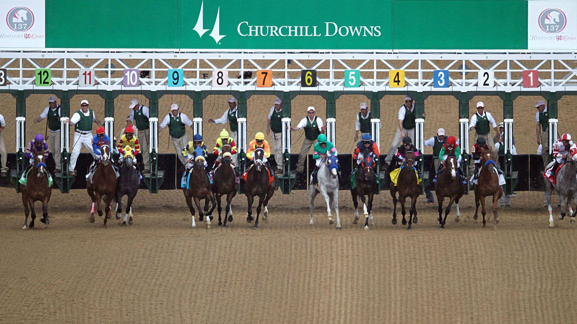 Thrilling Start Of The Kentucky Derby Background
