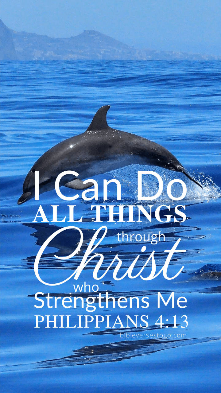 Through Christ Who Strengthens Me Versed Background