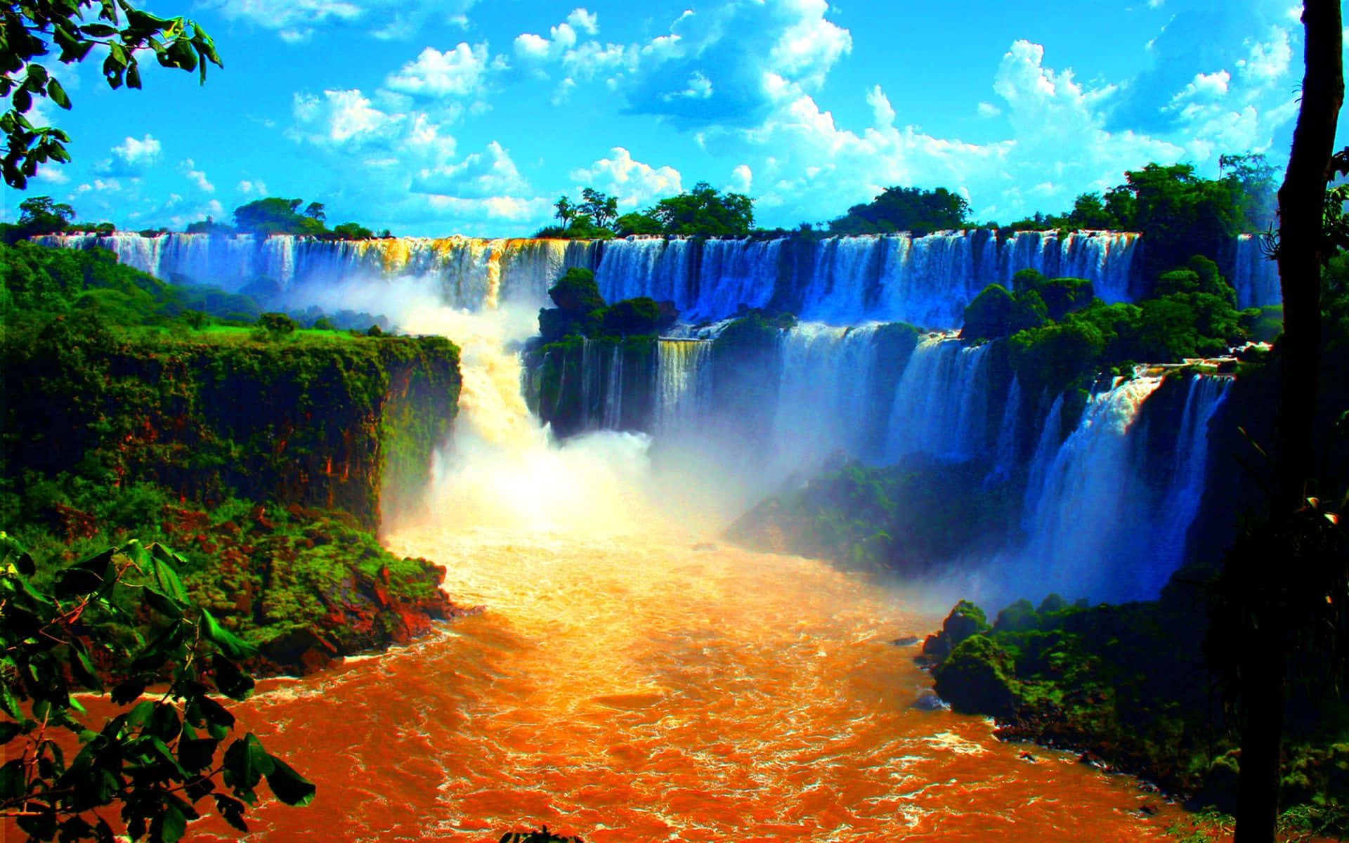 Thunderous Majesty Of Victoria Falls Background