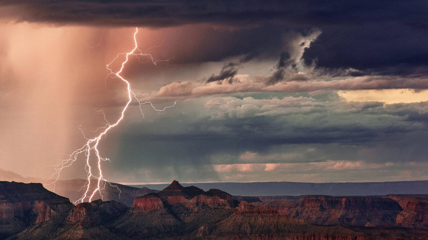 Thunderstorm Encroaching Background