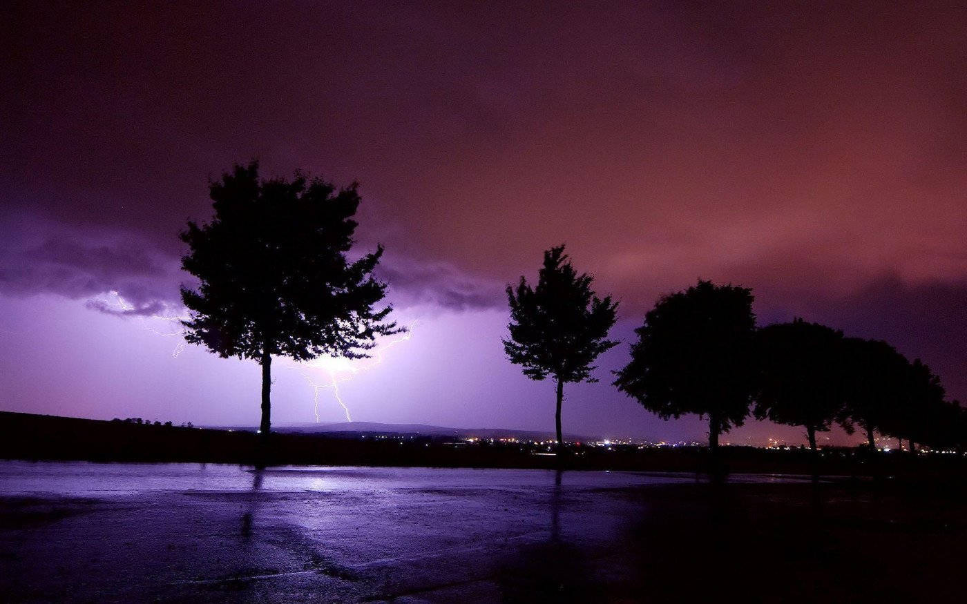 Thunderstorm Line Of Trees