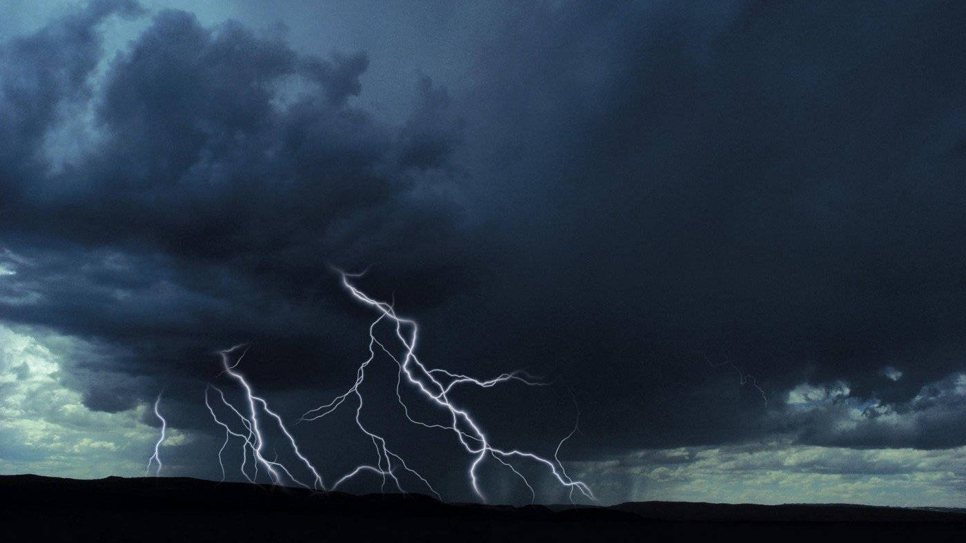 Thunderstorm On Horizon Background