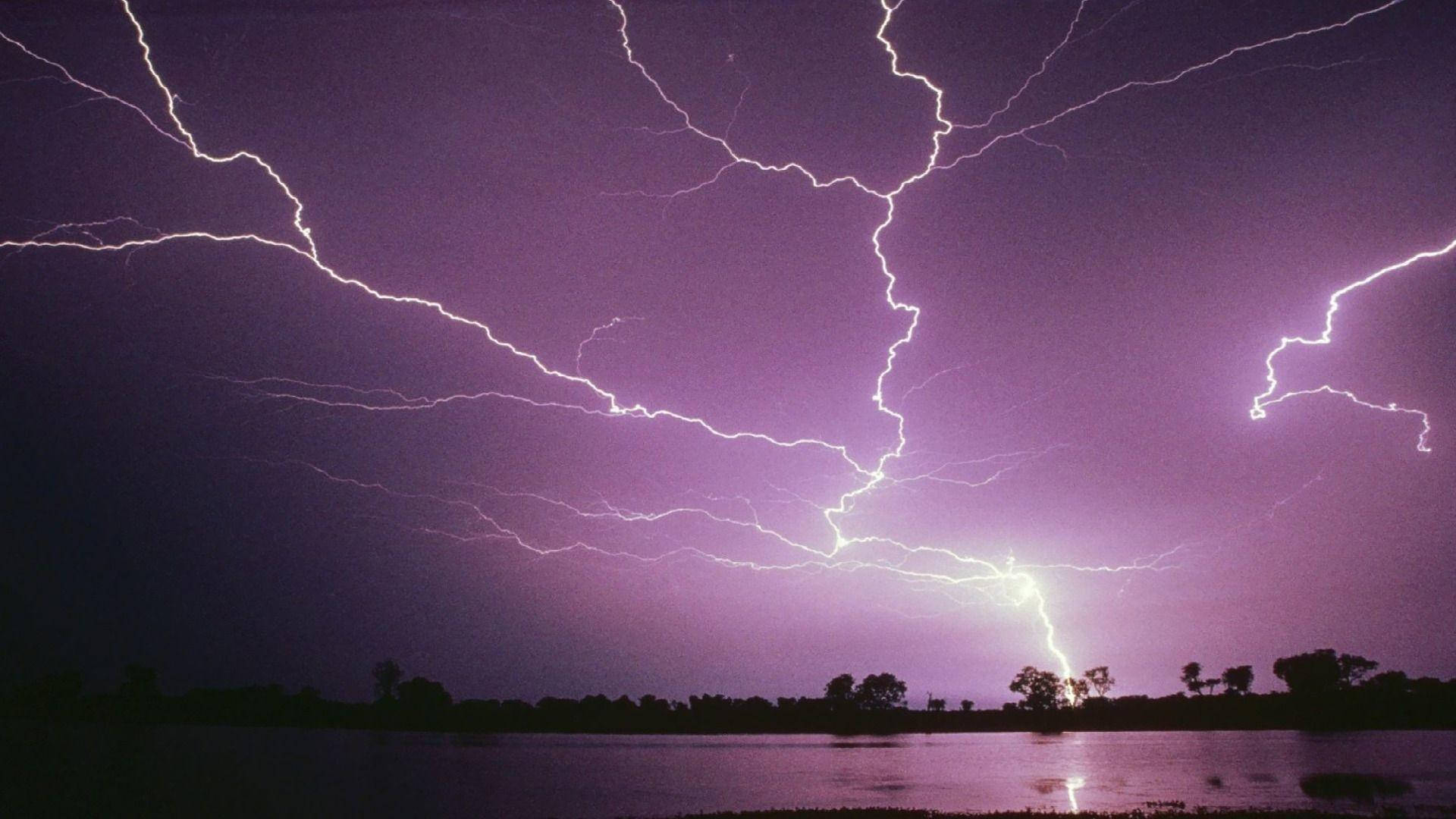 Thunderstorm Purple Background