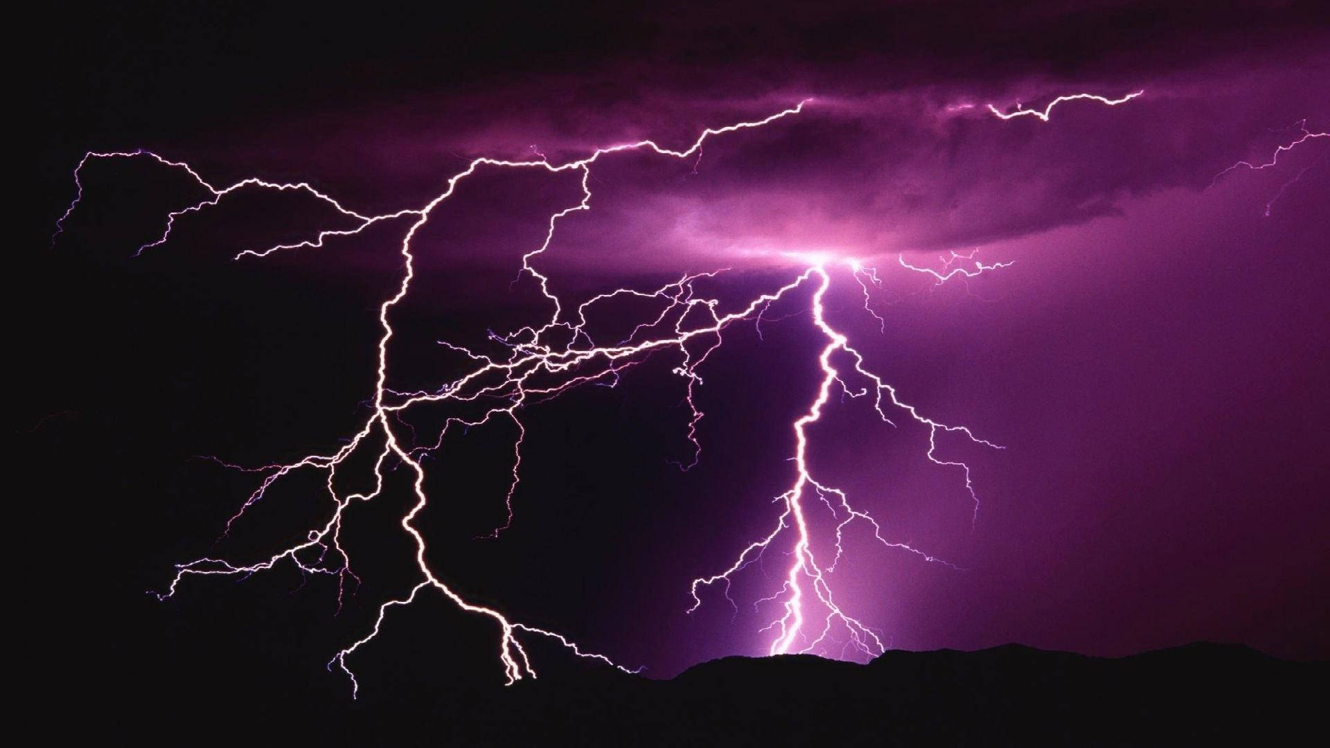 Thunderstorm Purple Lightning Sky Background