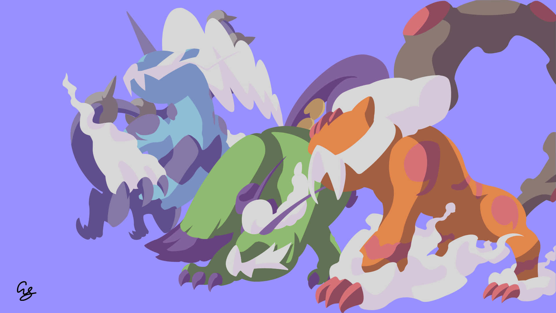 Thundurus Forces Of Nature Illustration Background