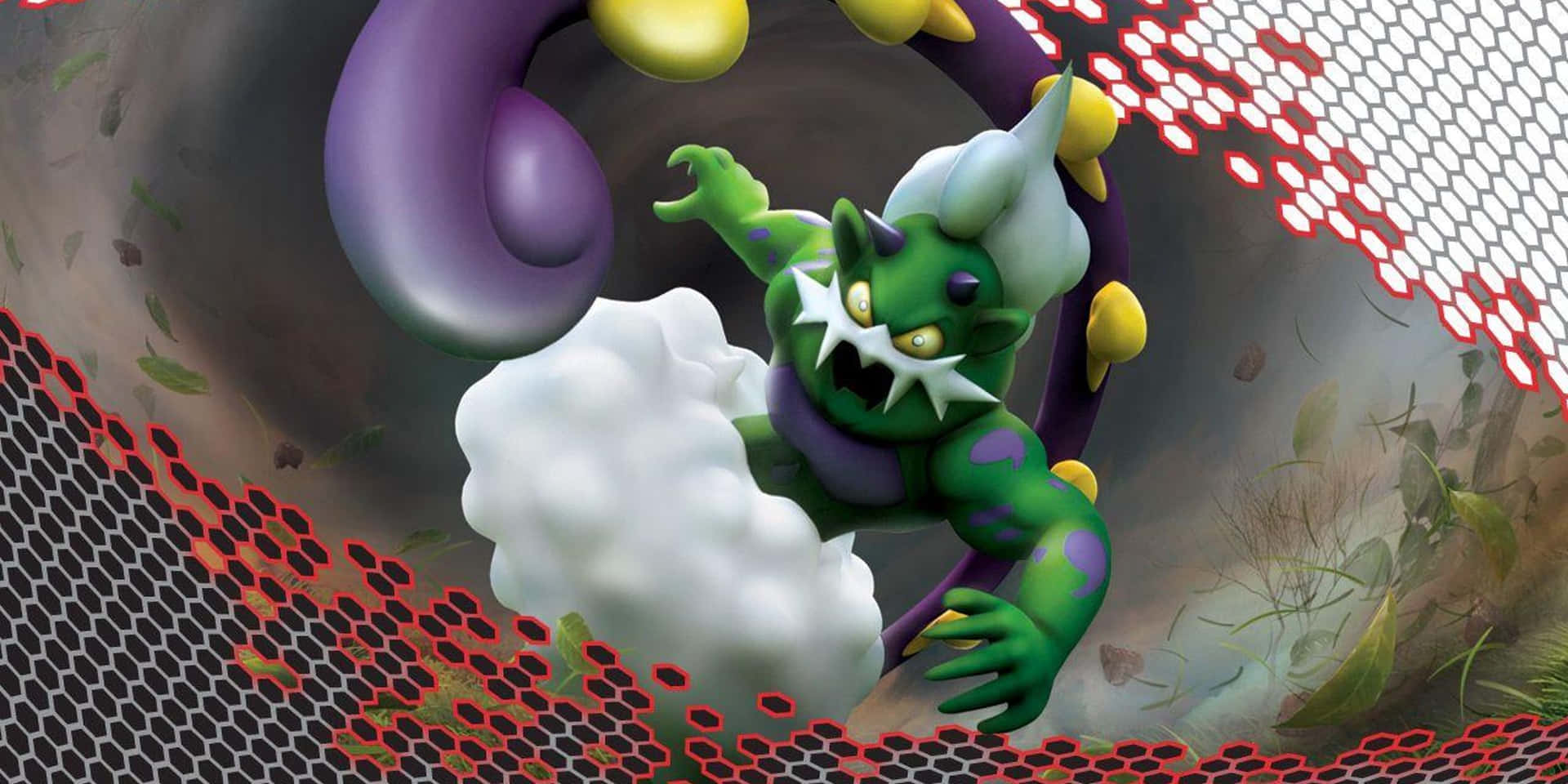 Thundurus, The Legendary Pokemon In Action Background