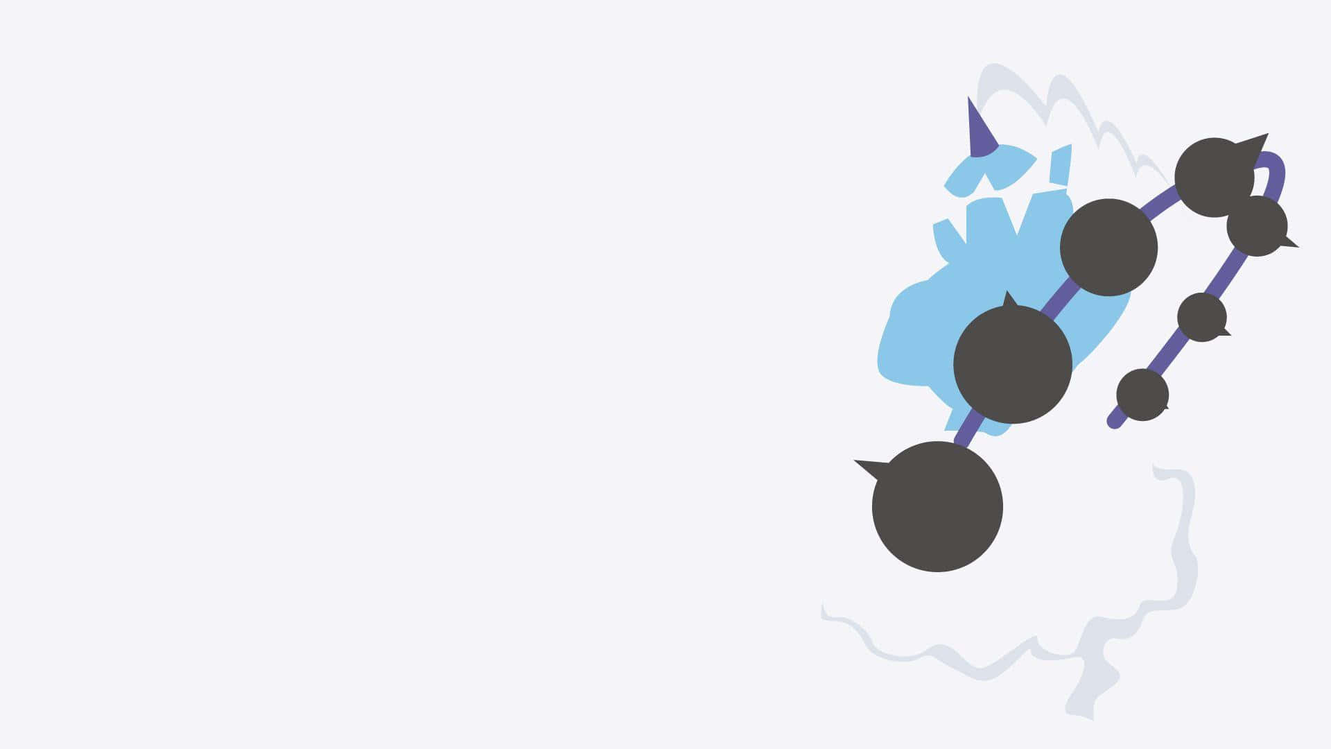 Thundurus White Minimalist Illustration Background