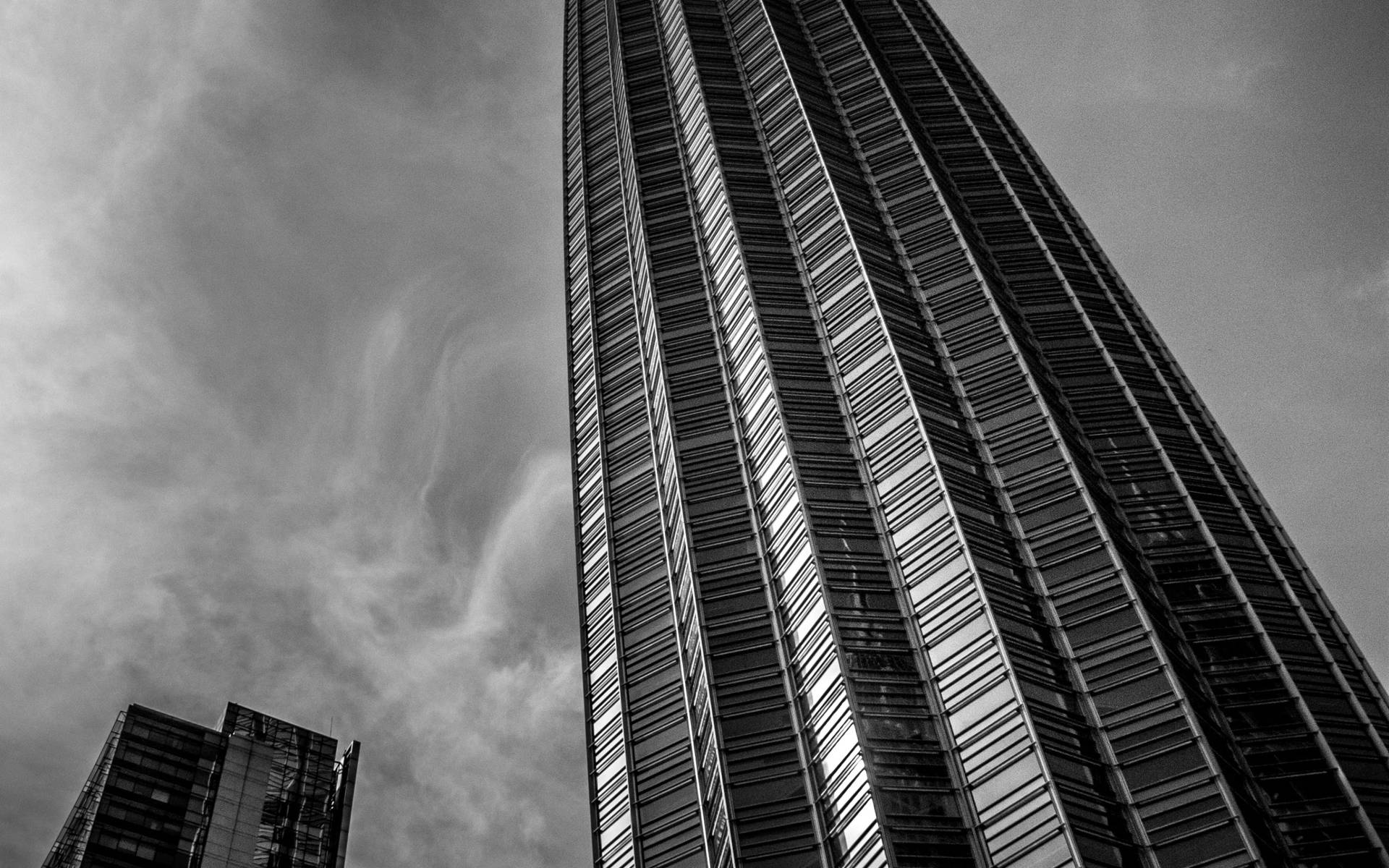 Tianjin Building In Black And White Background