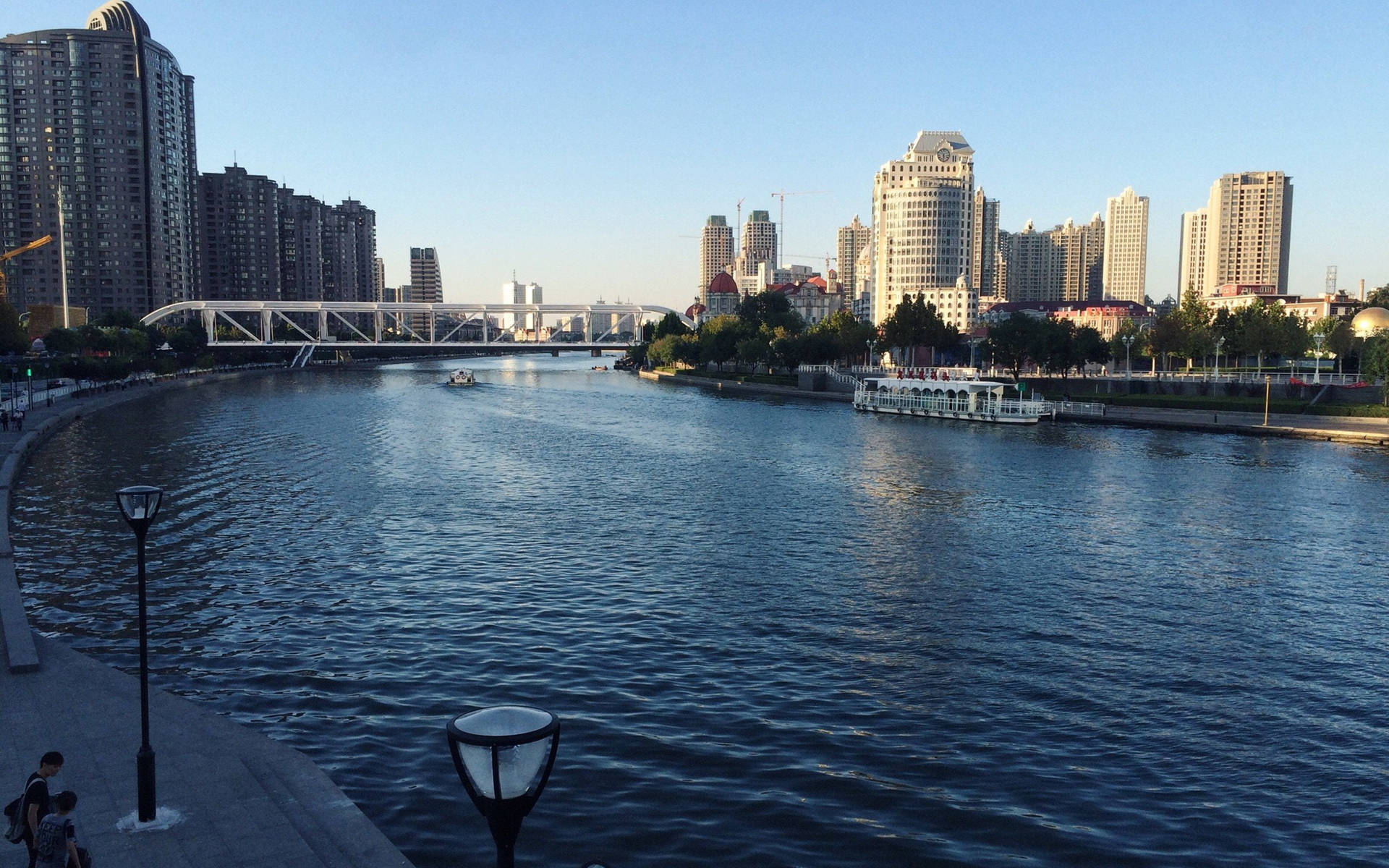 Tianjin River Scenery Background