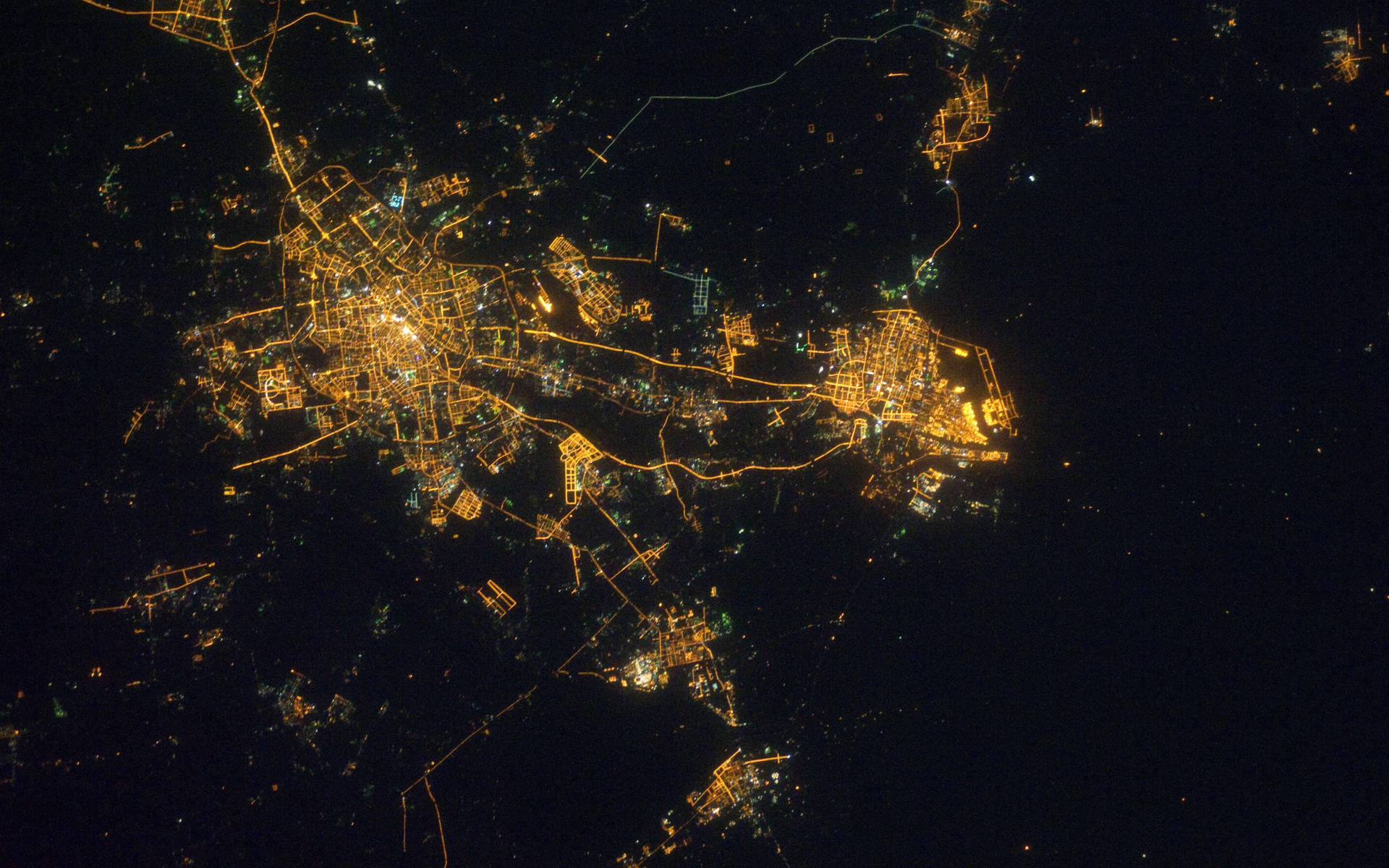 Tianjin Satellite Photography Background