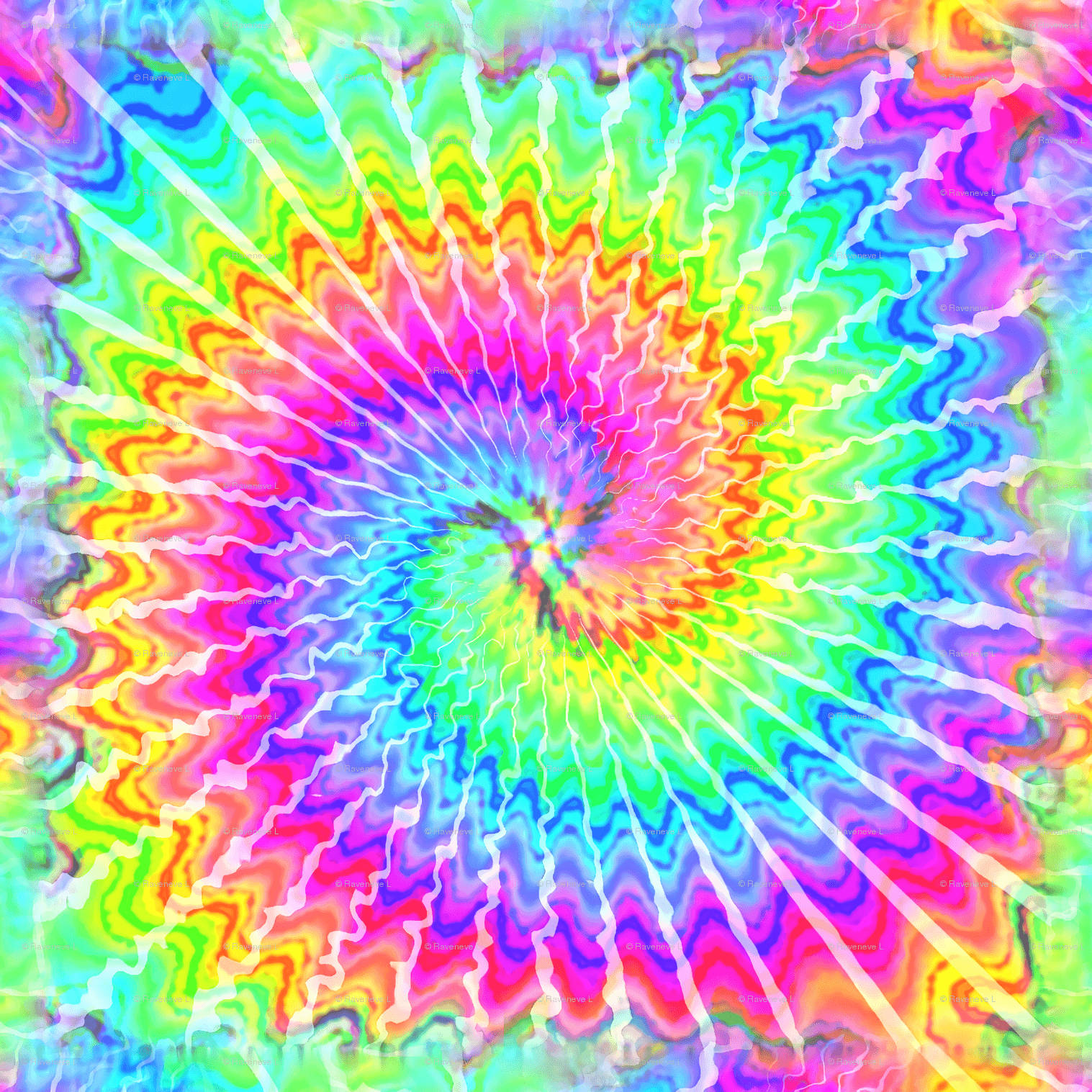 Tie Dye Neon Rainbow Background