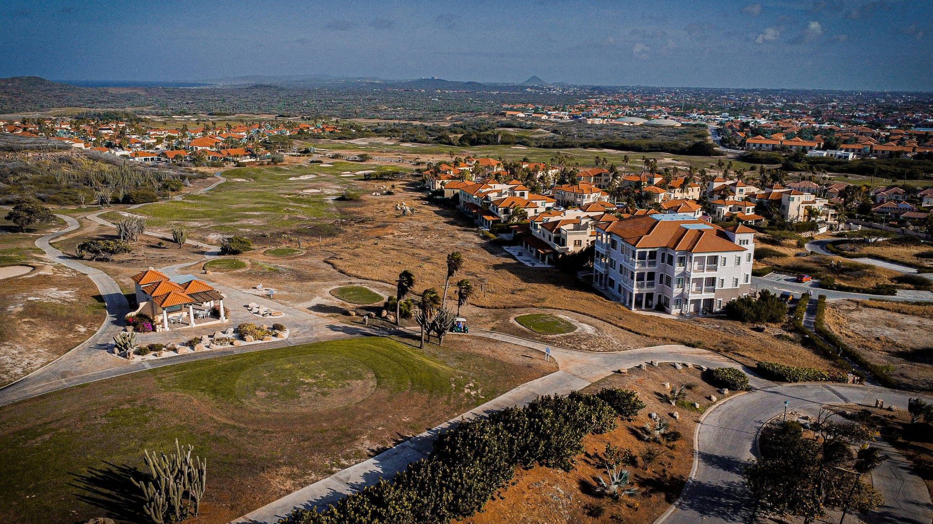 Tierra Del Sol Golf Course Aerial View Background