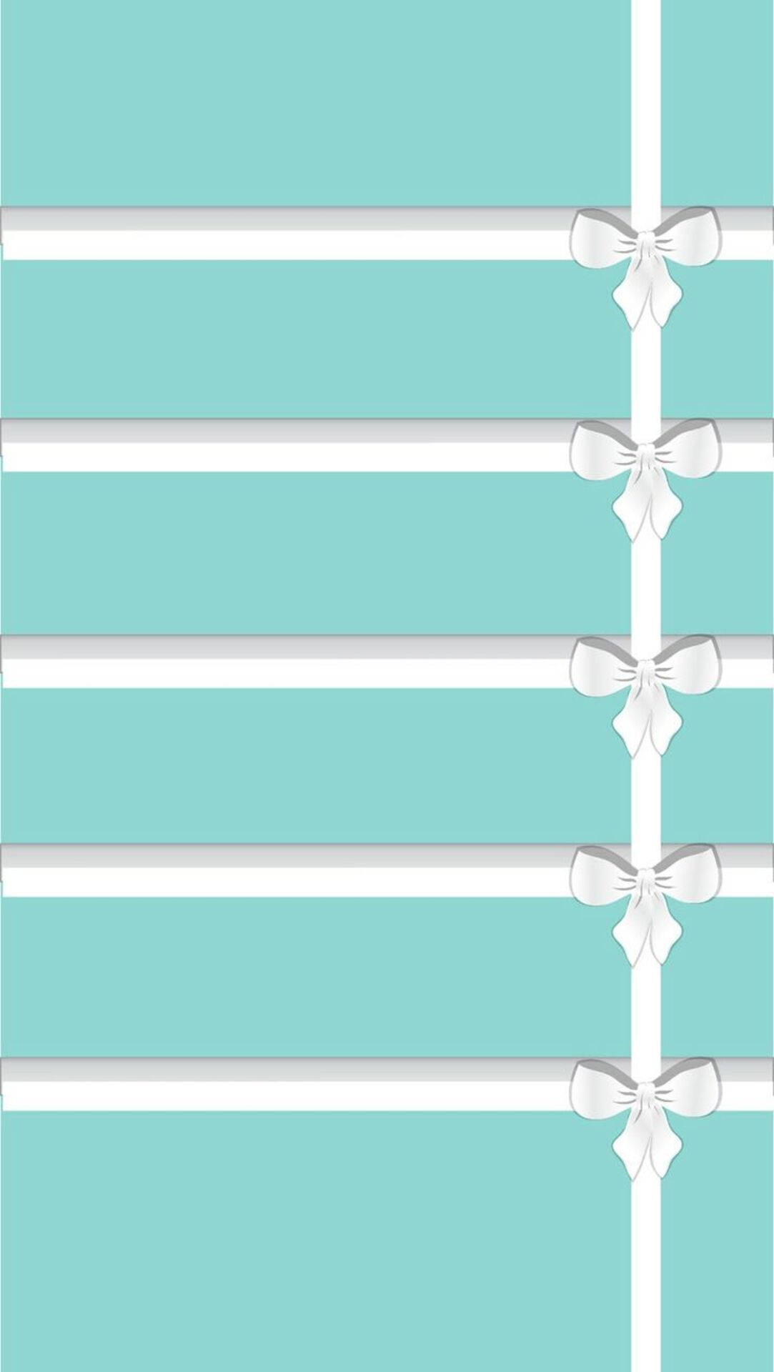 Tiffany Blue And White Ribbons Background