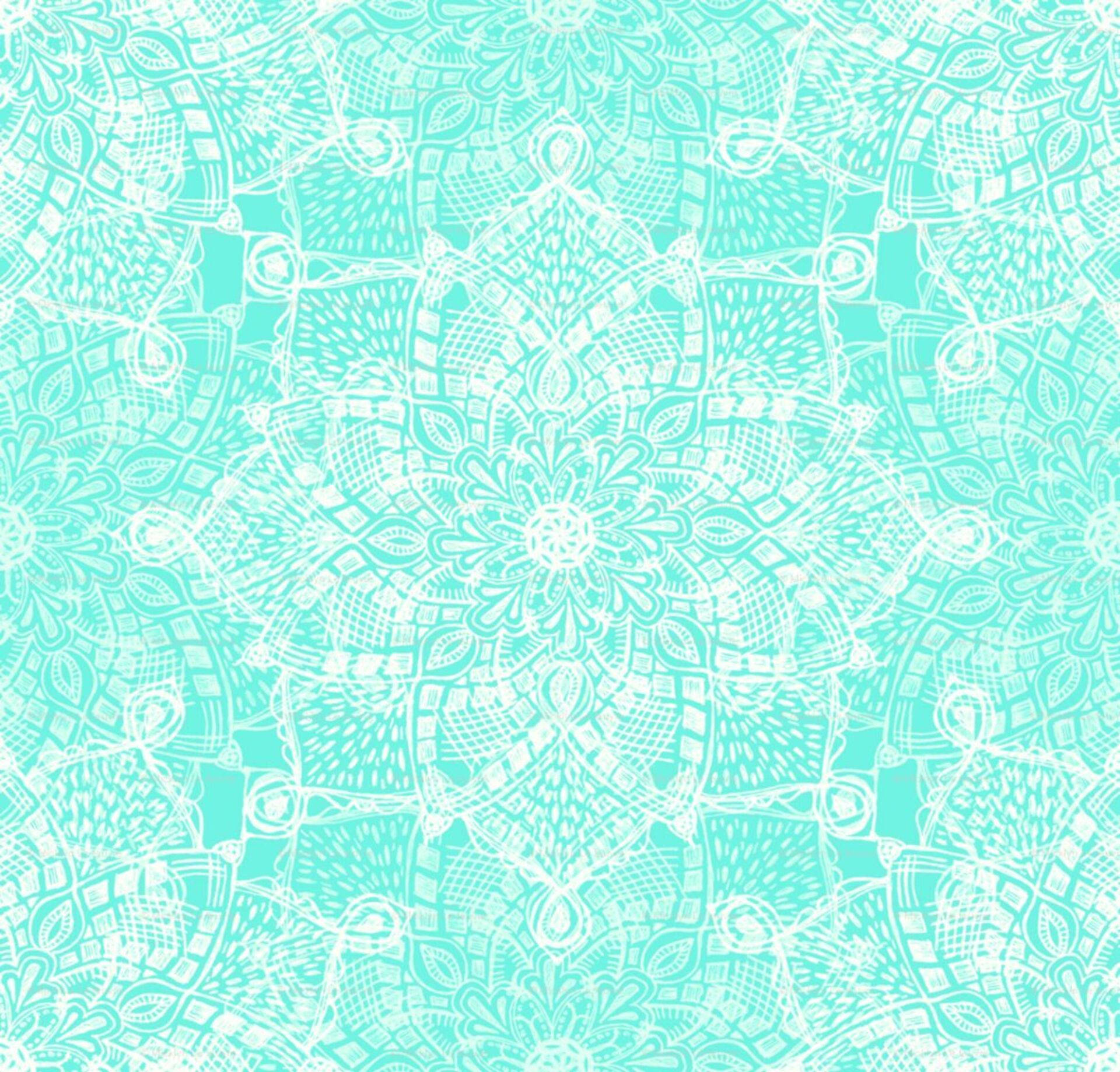 Tiffany Blue Lace Pattern Background