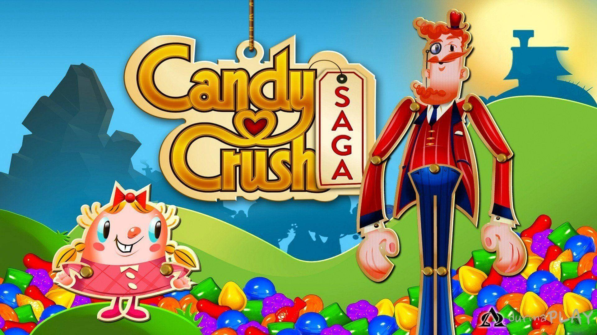 Tiffi Amidst The Colorful Candies In Candy Crush Saga Background