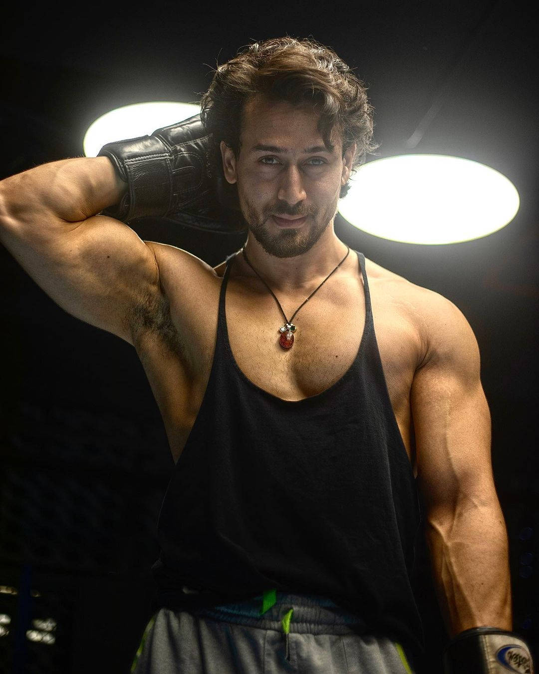 Tiger Shroff Body In Boxing Attire Background