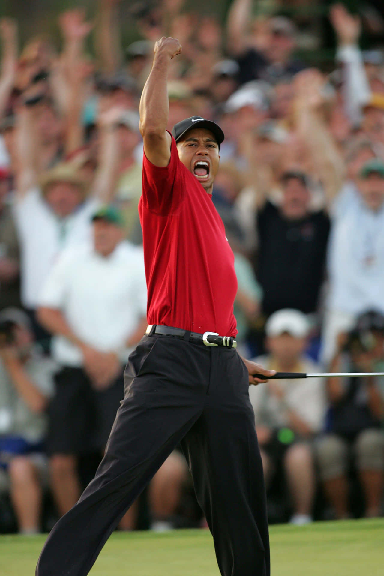 Tiger Woods Iphone Achieved The Goal Background