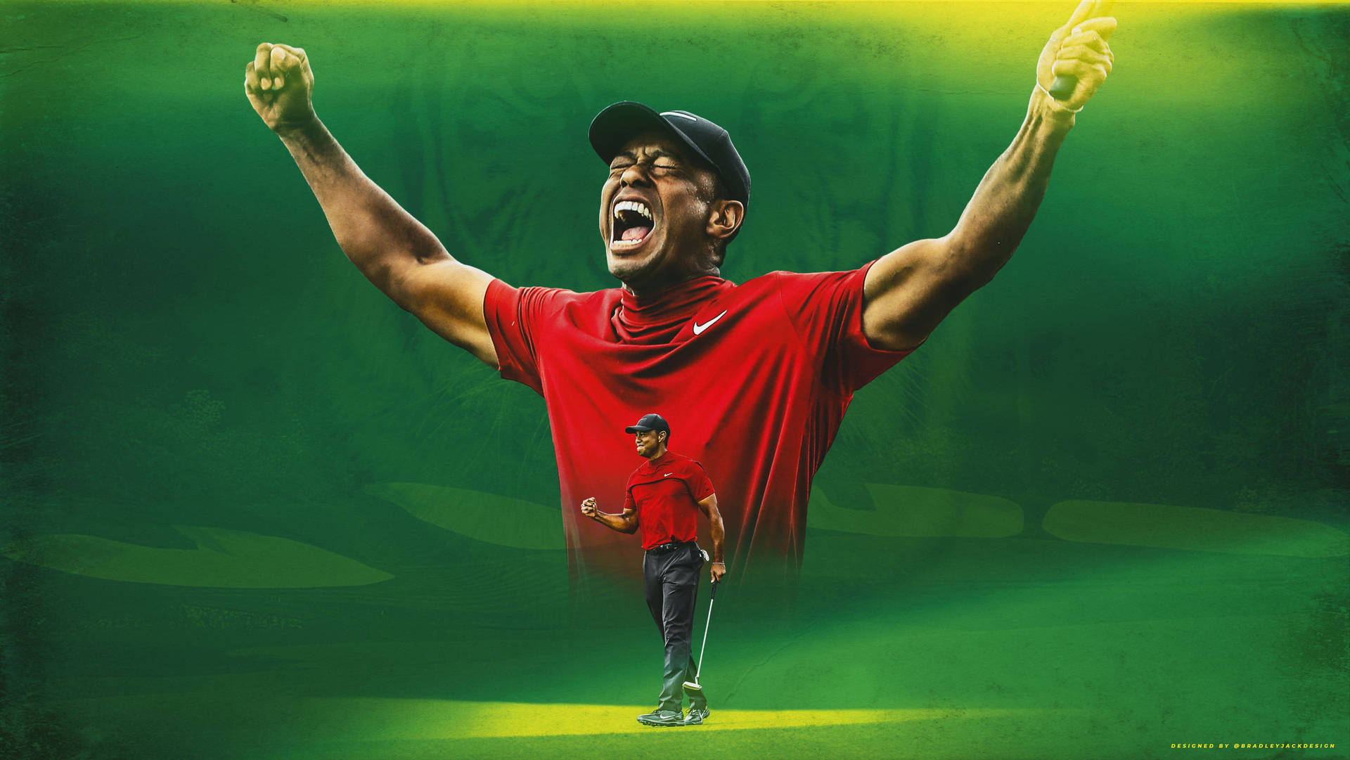 Tiger Woods Masters Green Background