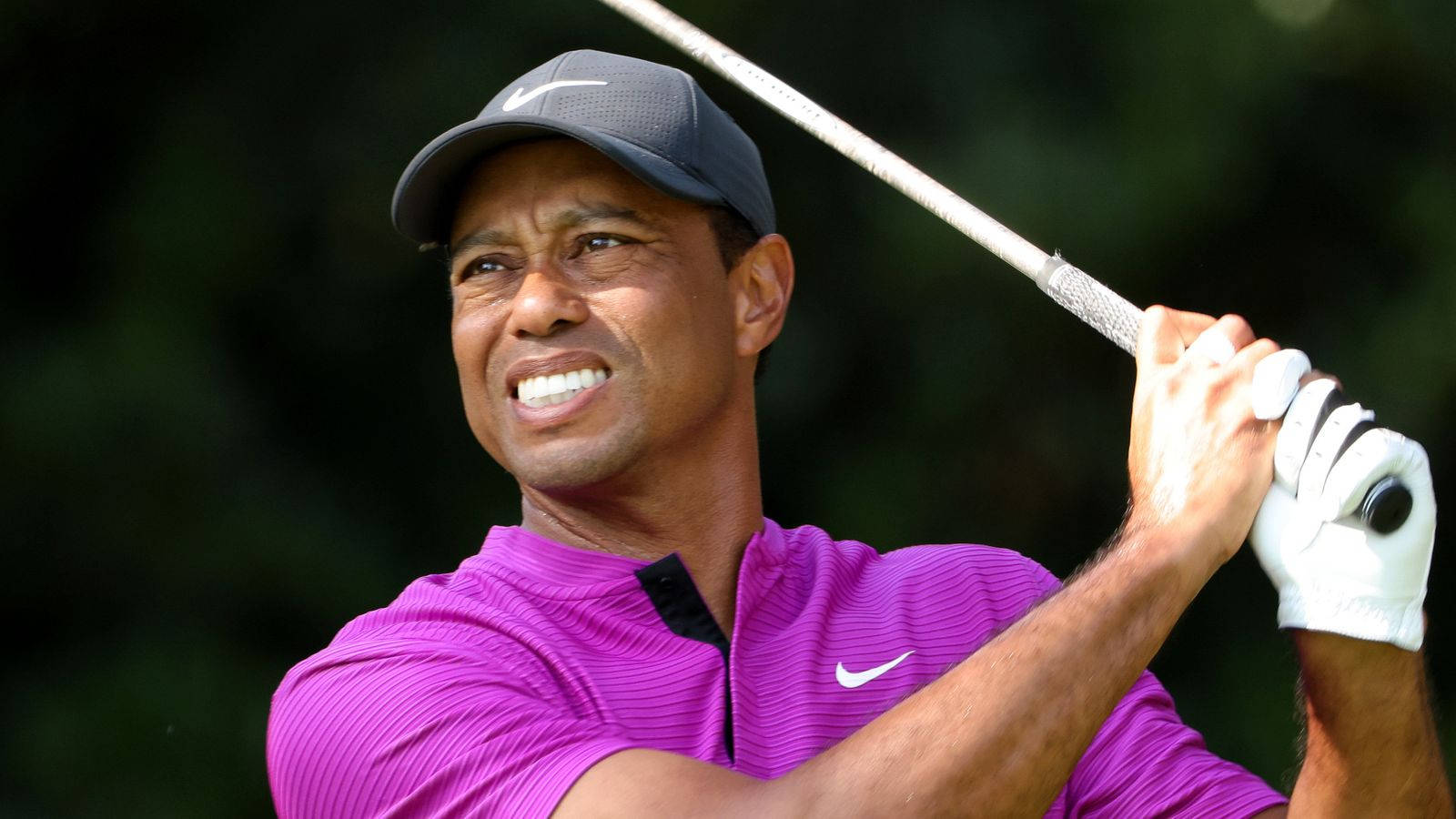 Tiger Woods Masters Purple Nike Shirt