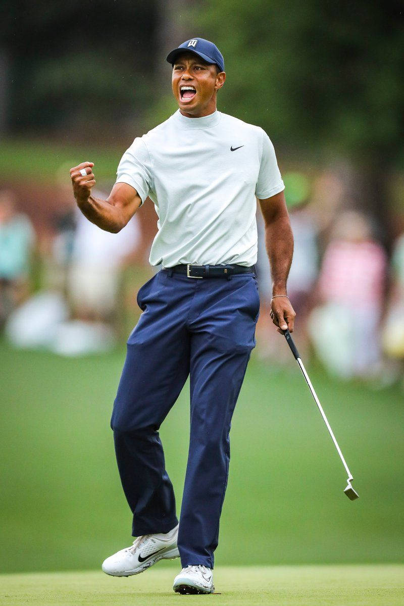Tiger Woods Masters White Shirt Background