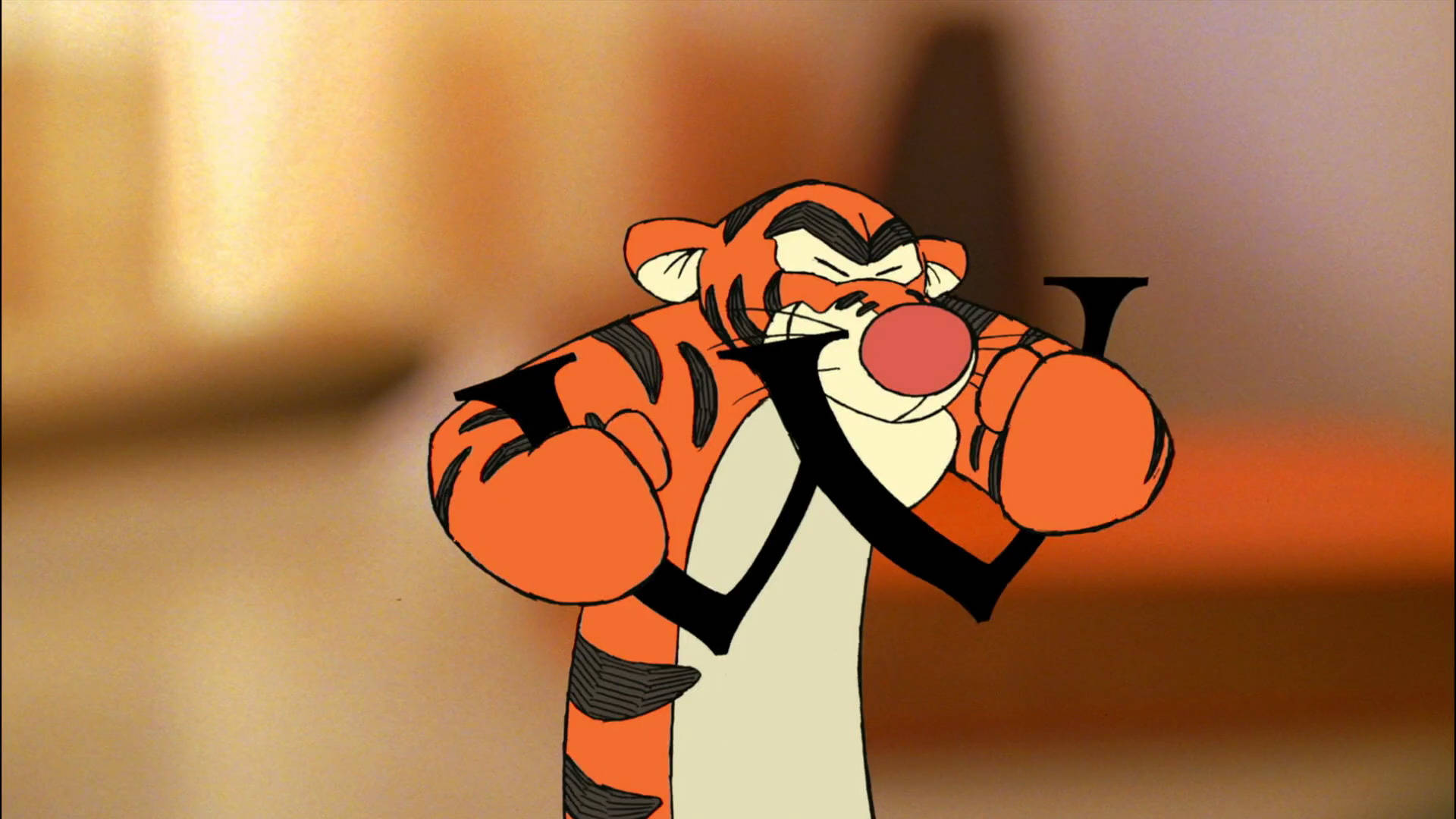 Tigger Bends W Background