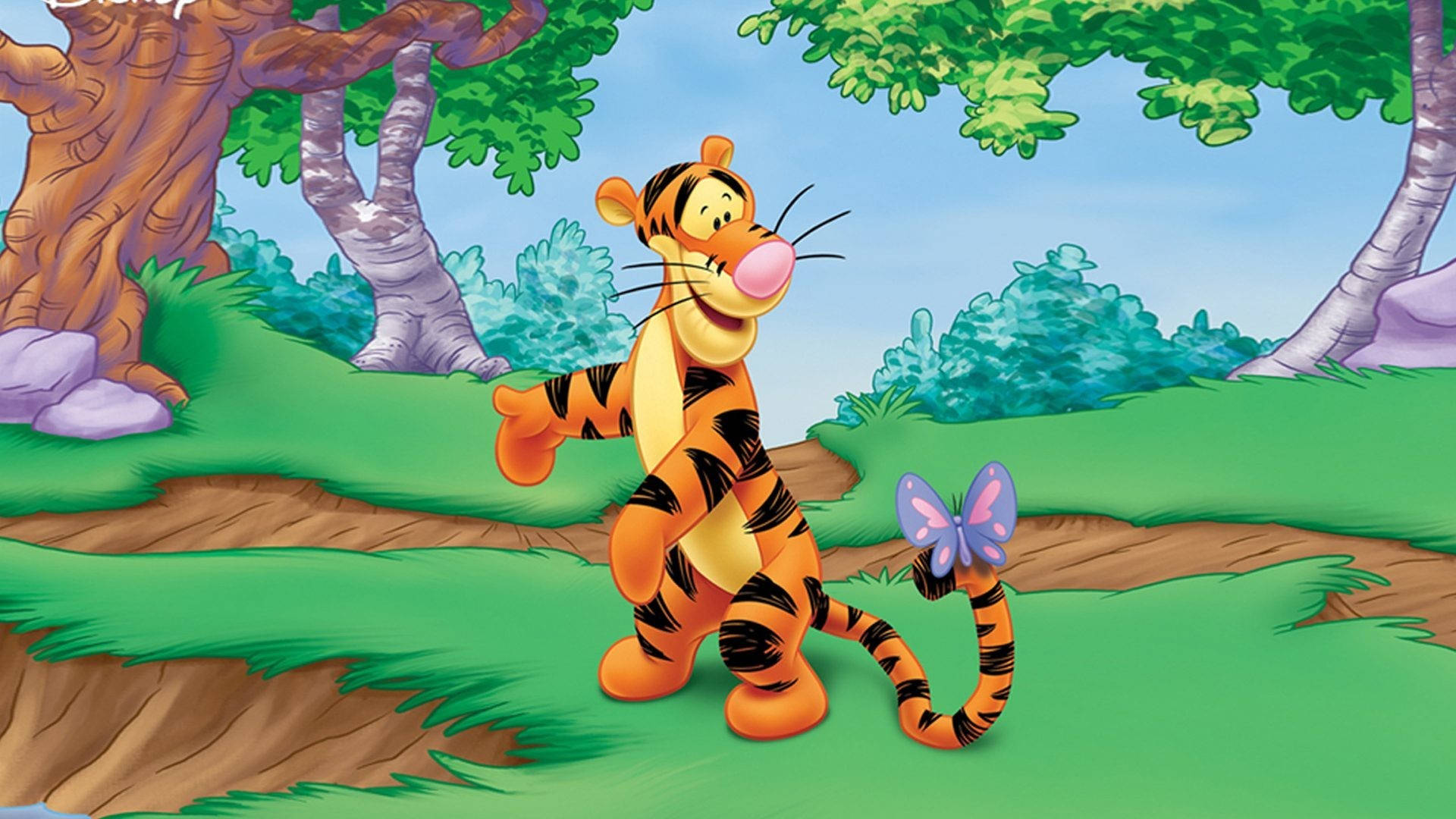 Tigger Pretty Butterfly Background